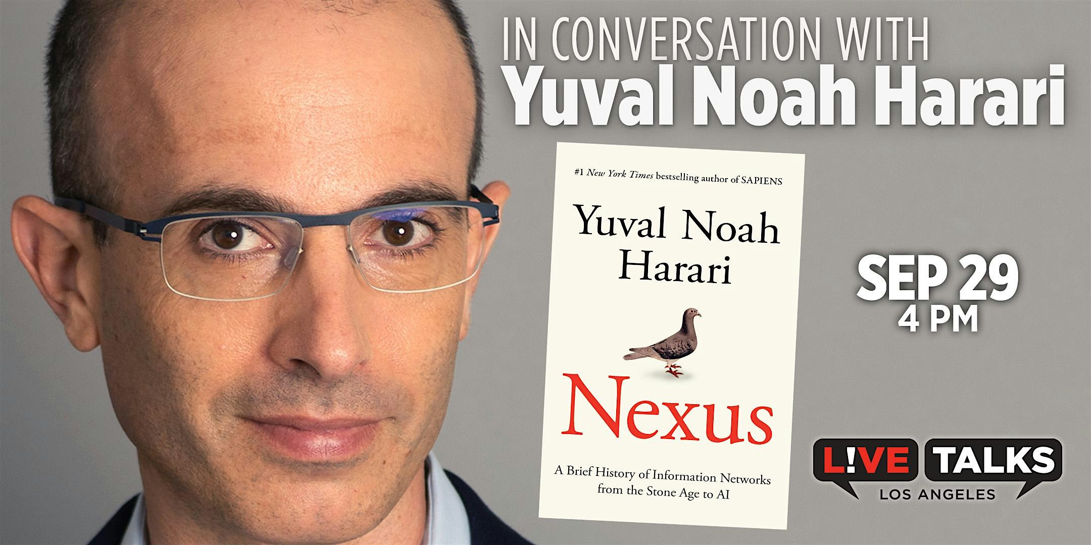 An Afternoon with Yuval Noah Harari – Culver City, CA