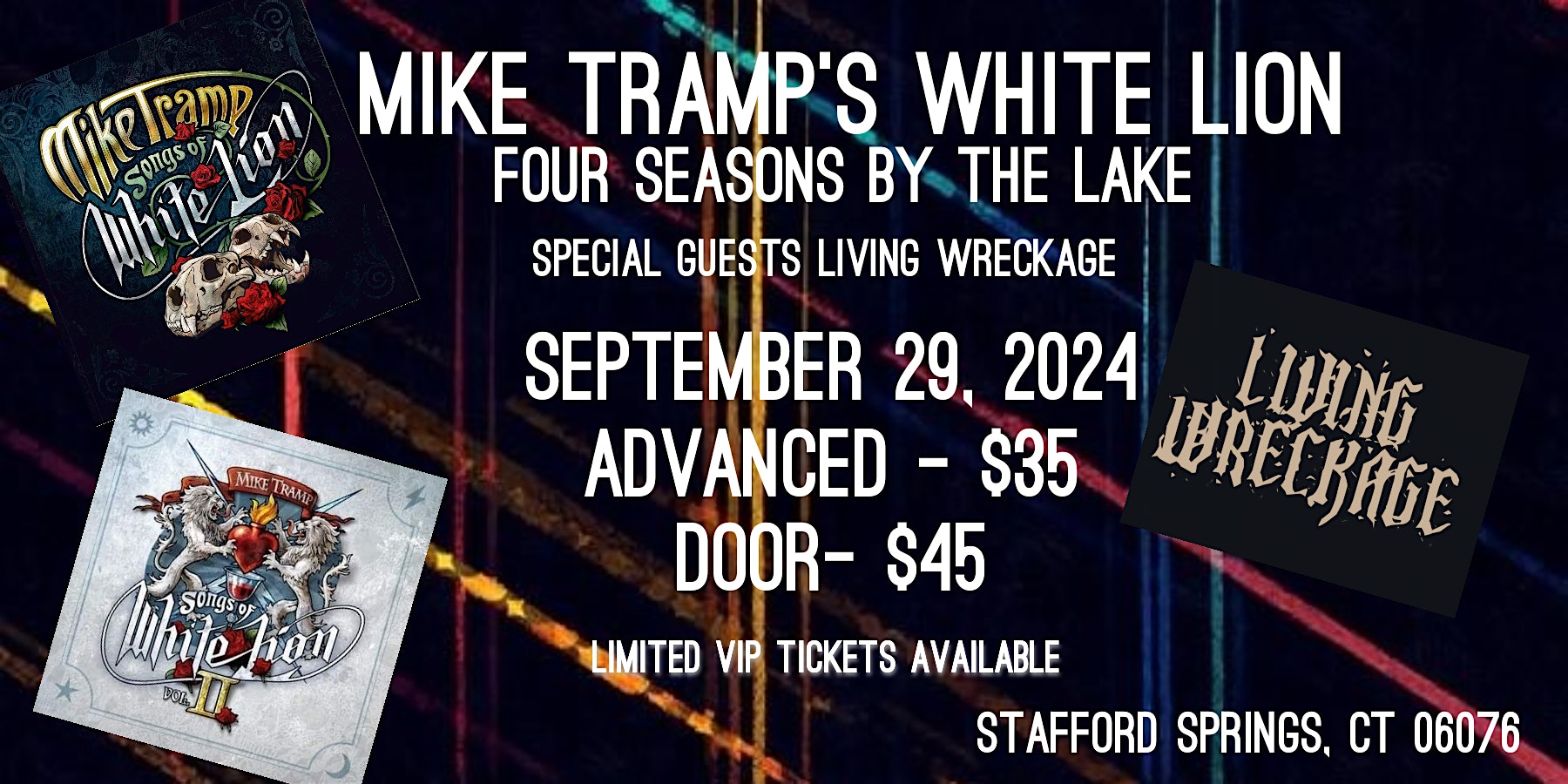 MIKE TRAMP’S WHITE LION At FOUR SEASONS BY THE LAKE – Stafford, CT