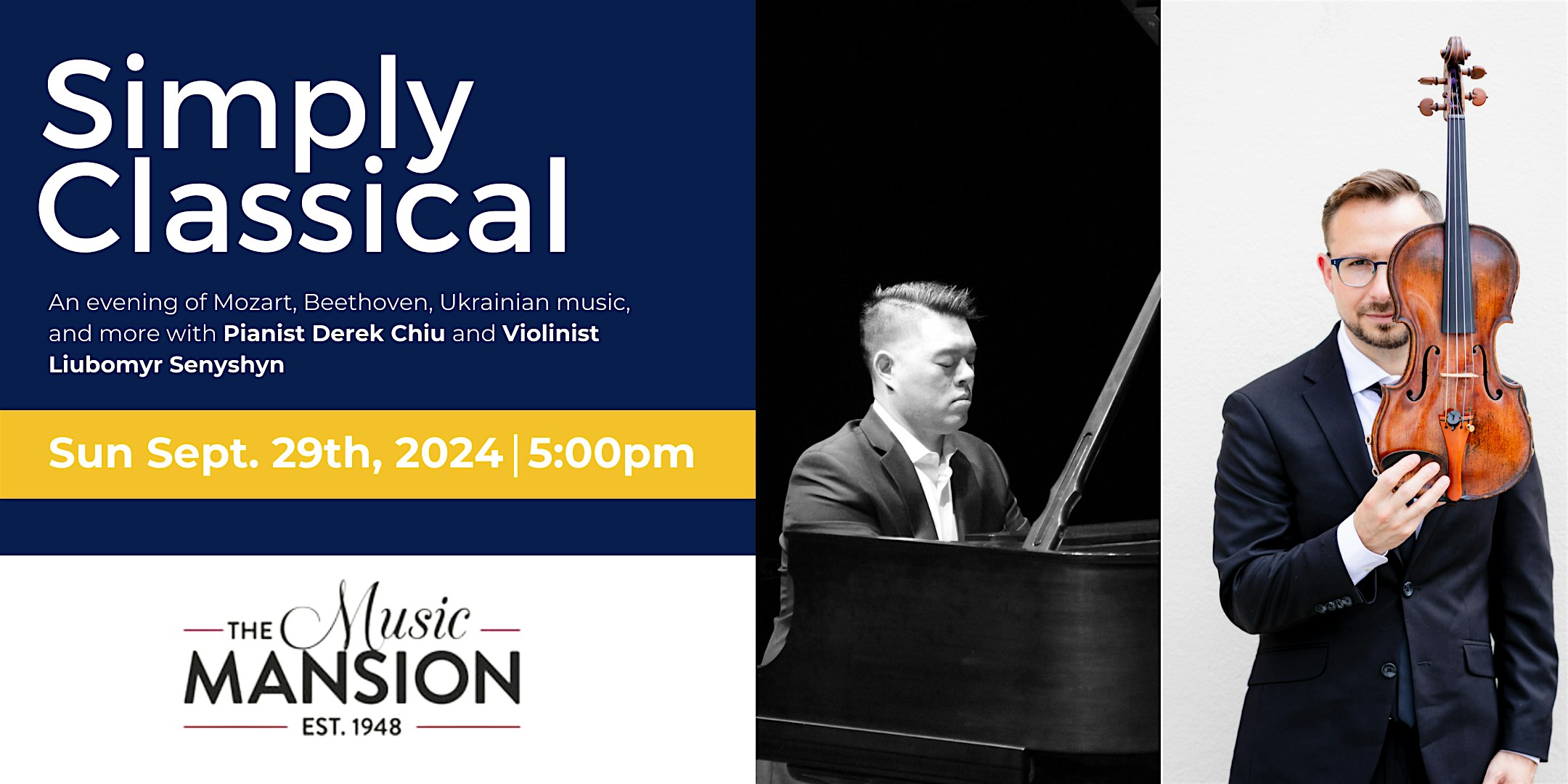 Simply Classical: An Evening with Derek Chiu and Liubomyr Senyshyn – Providence, RI