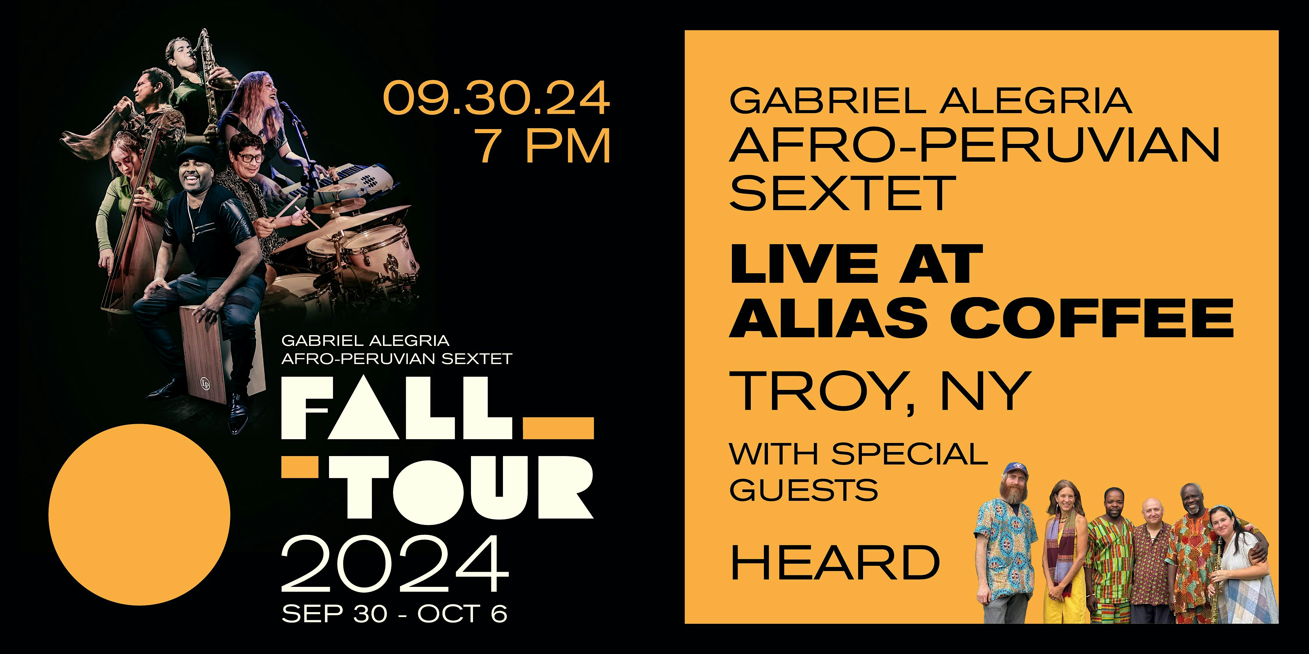 The Gabriel Alegria Afro-Peruvian Sextet With Special Guests HEARD – Troy, NY