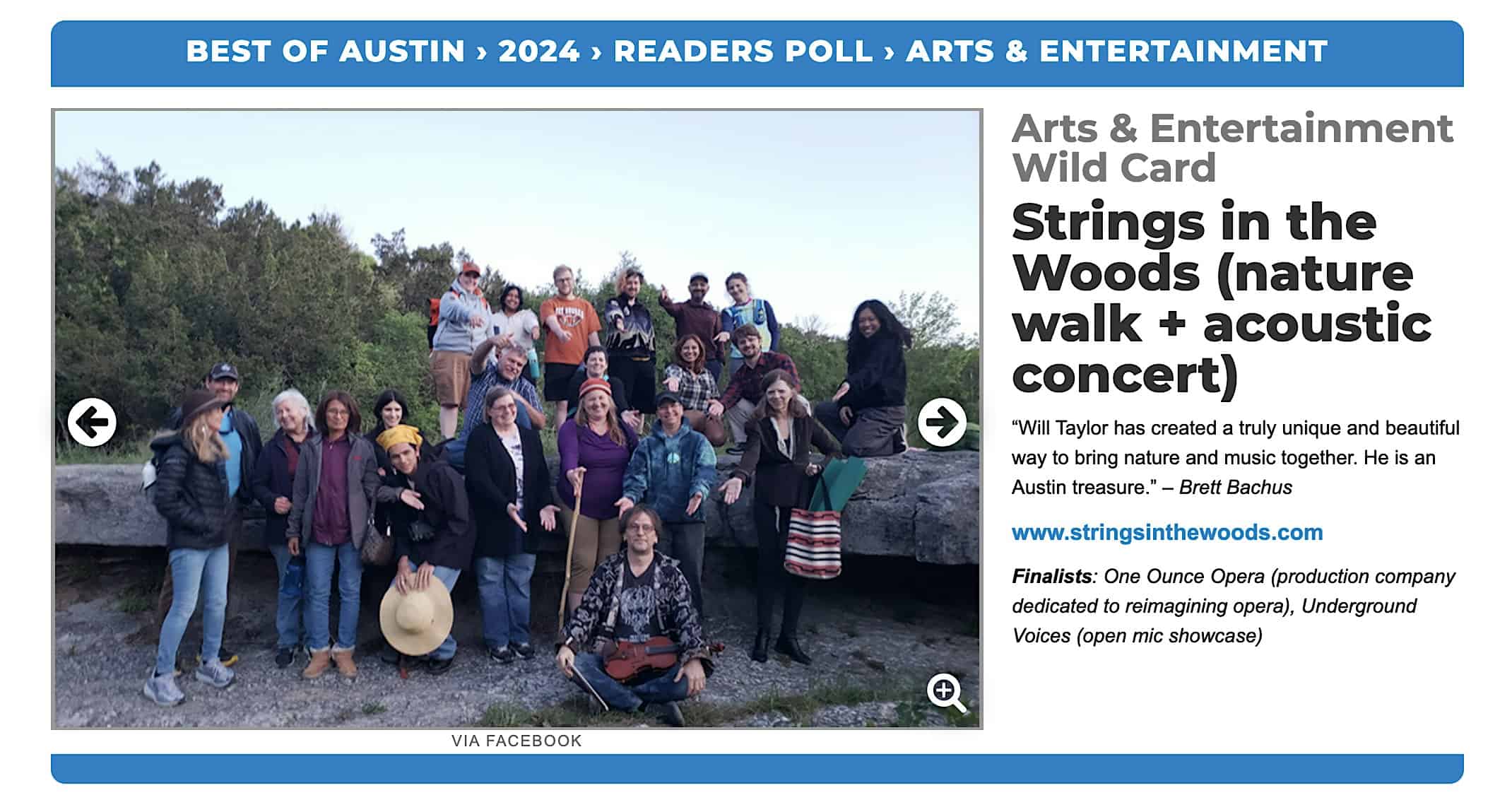 Sunset Strings in the Woods with Award Winning Violinist Will Taylor 93024 – Austin, TX