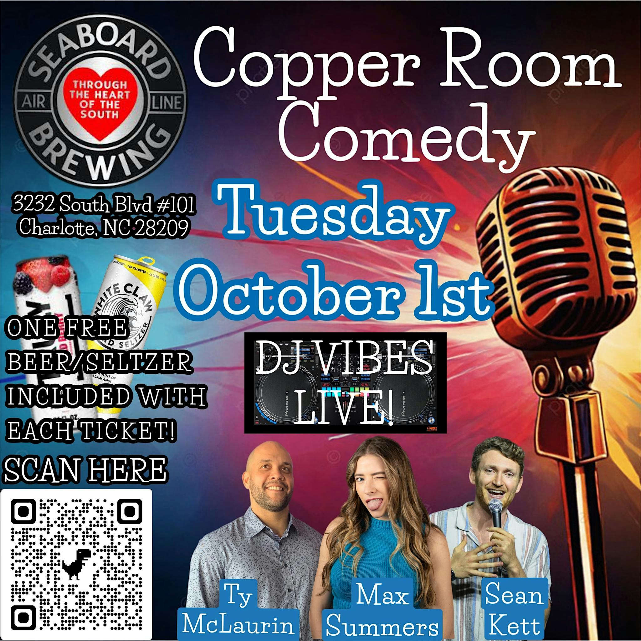 Copper Room Comedy @ Seaboard Southend – Charlotte, NC