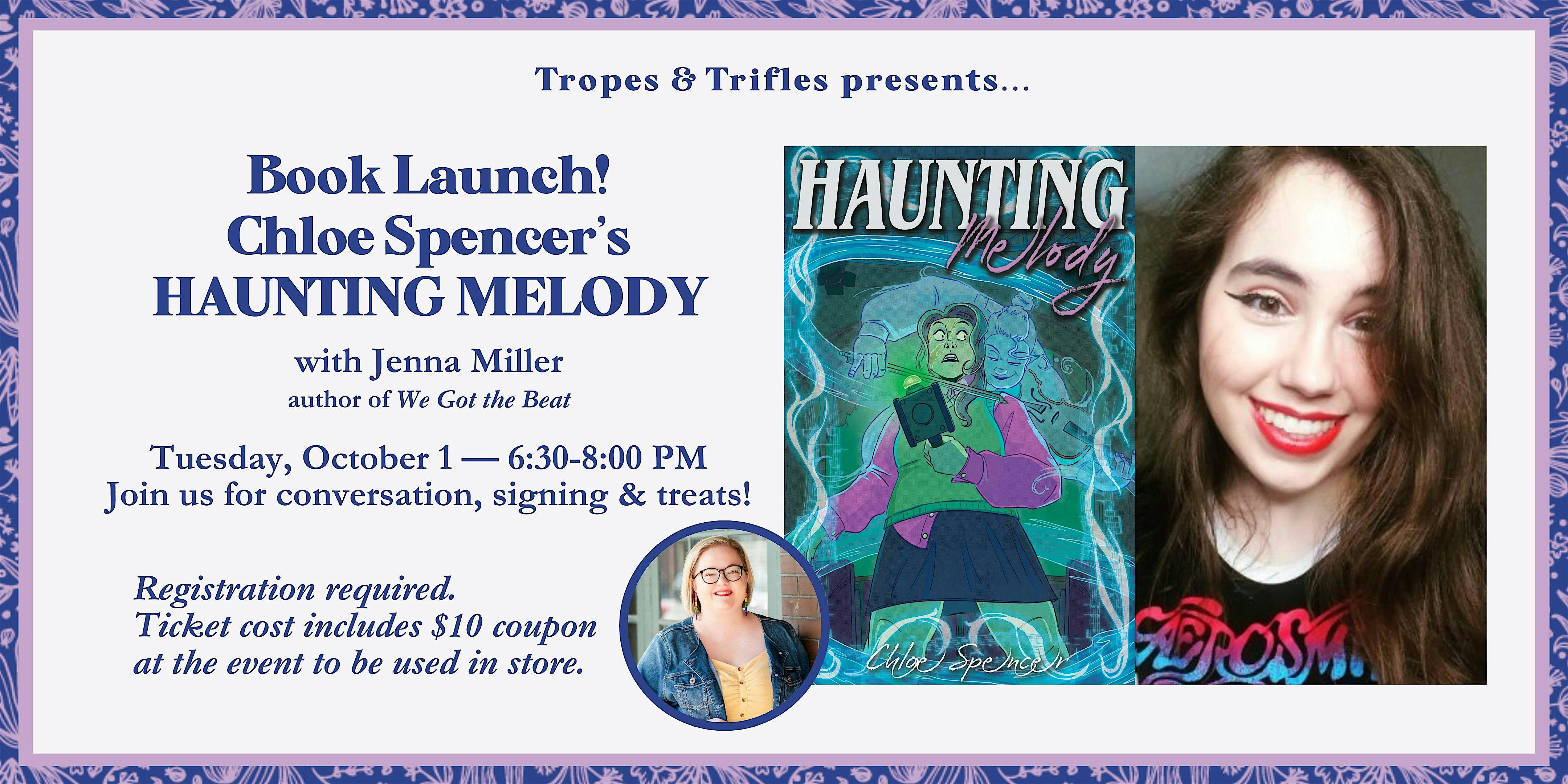 Book launch! Chloe Spencer’s HAUNTING MELODY, with Jenna Miller – Minneapolis, MN