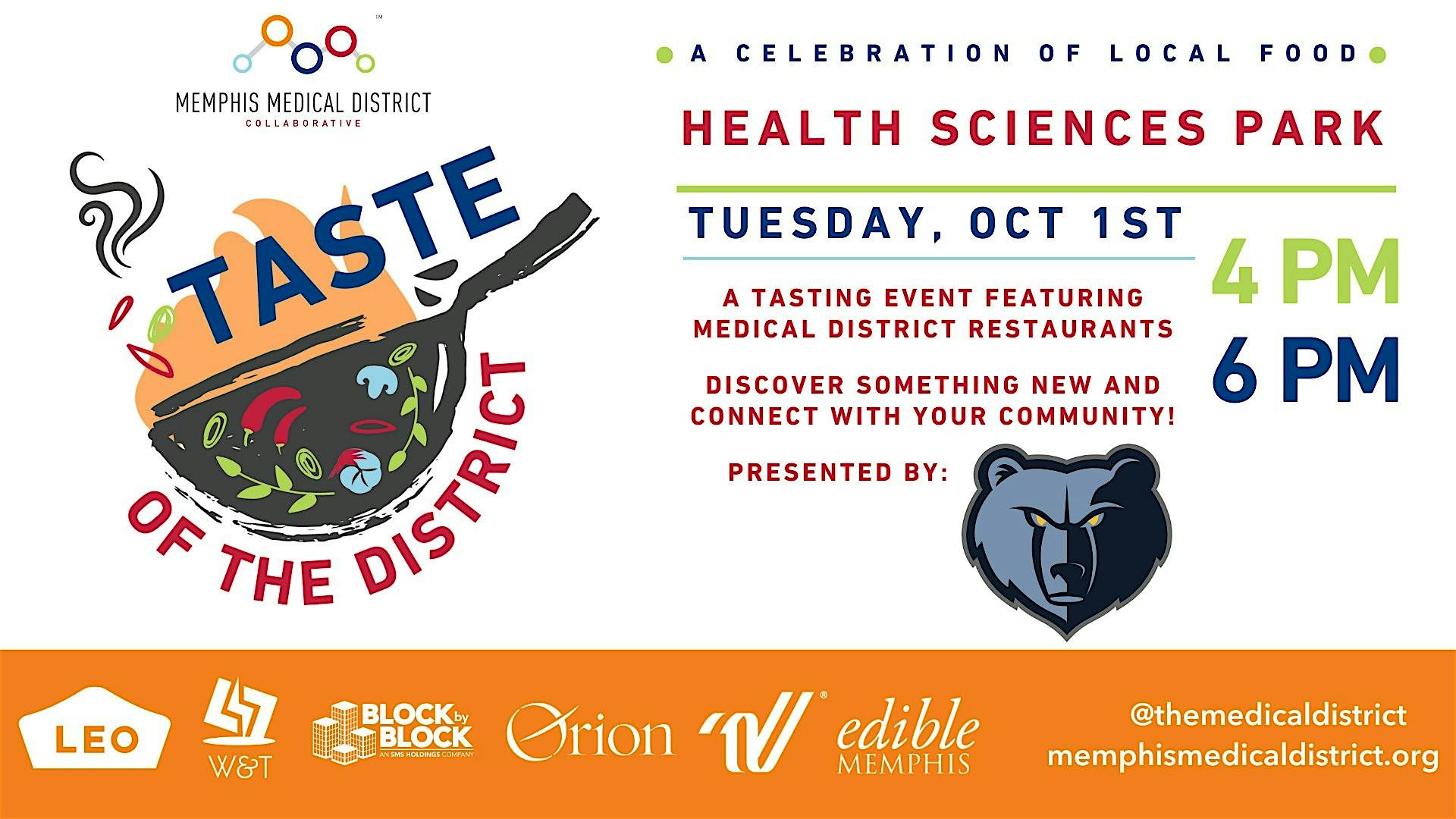 Taste of the District Presented by the Memphis Grizzlies – Memphis, TN