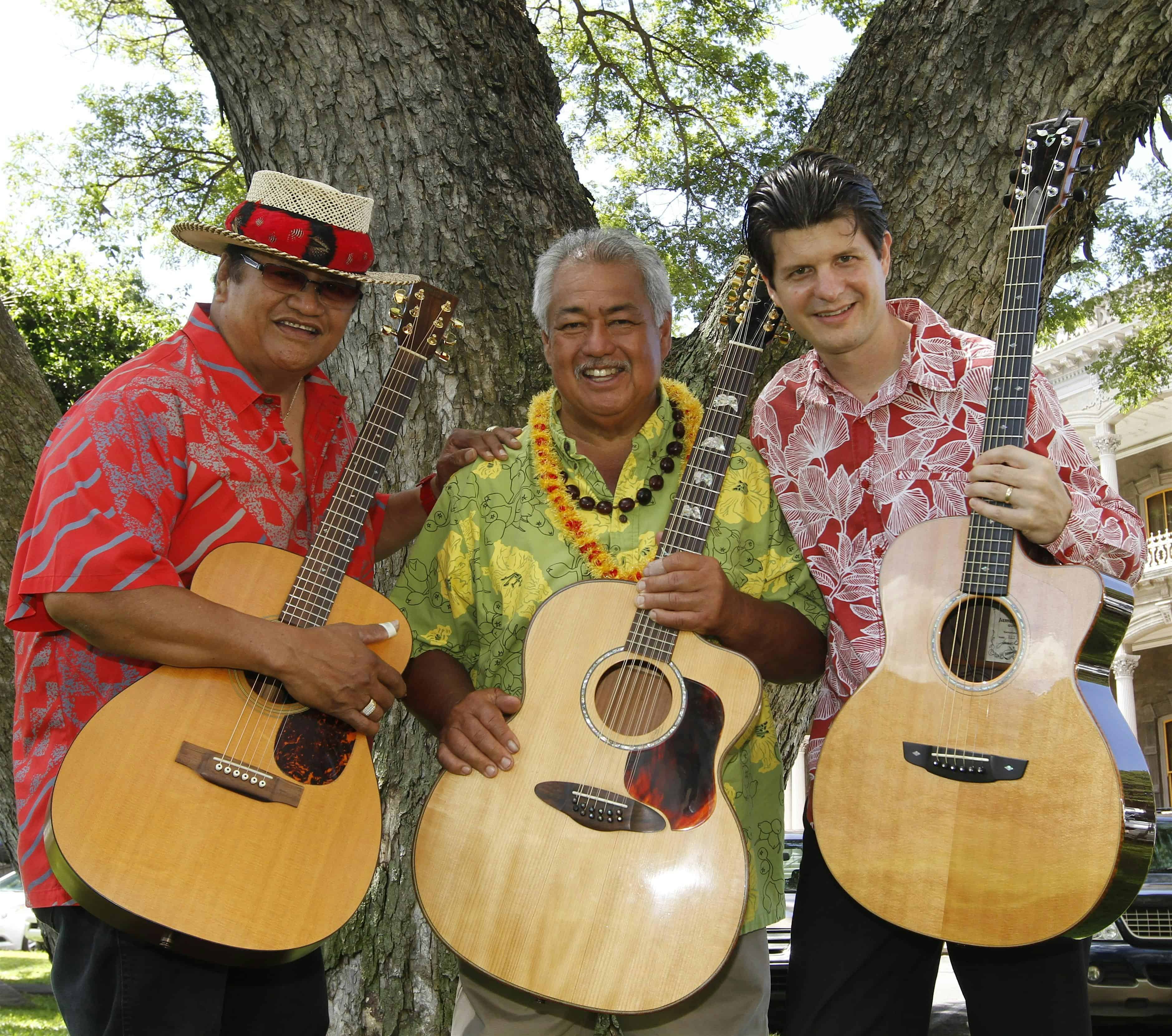 Masters of Hawaiian Music: George Kahumoku Jr, Led Kaapana, Jeff Peterson. – Encinitas, CA