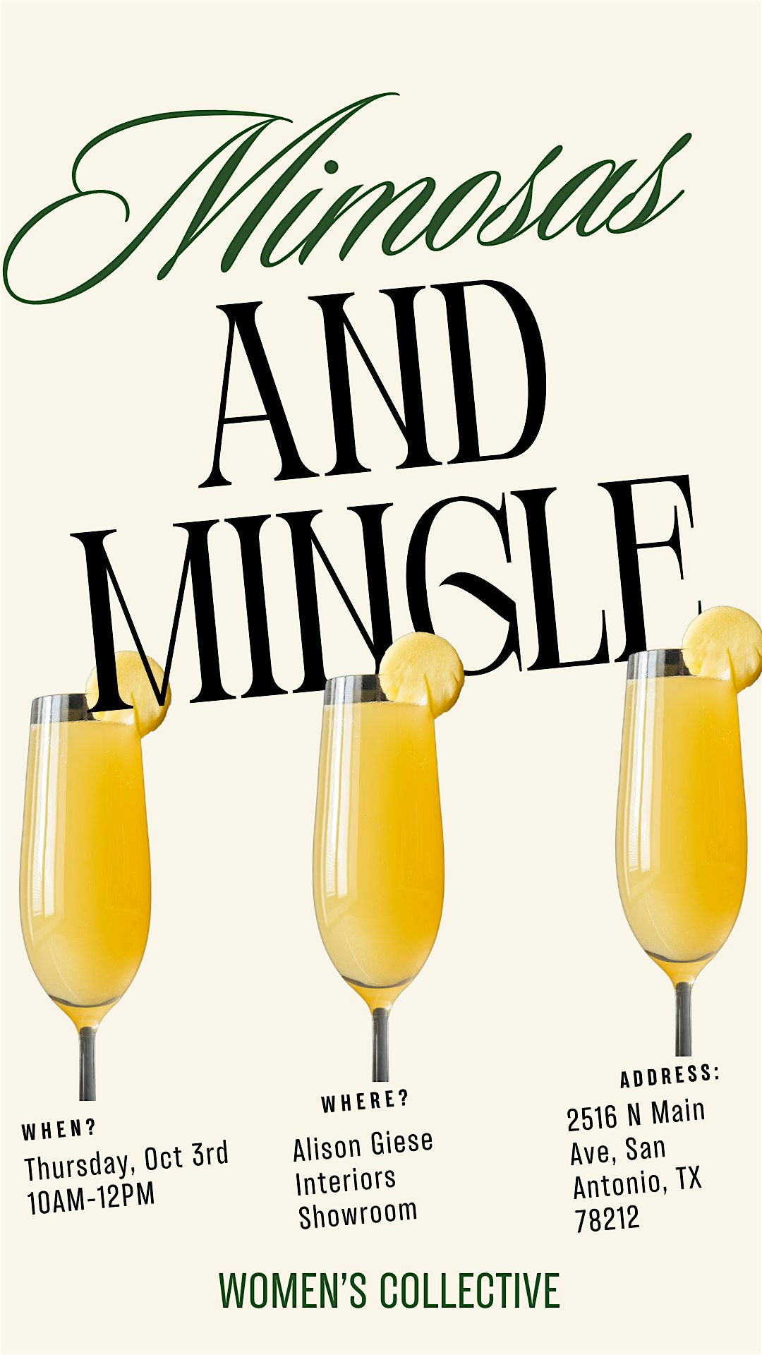 Mimosas and Mingle : Women’s Collective 2nd member mingle – San Antonio, TX