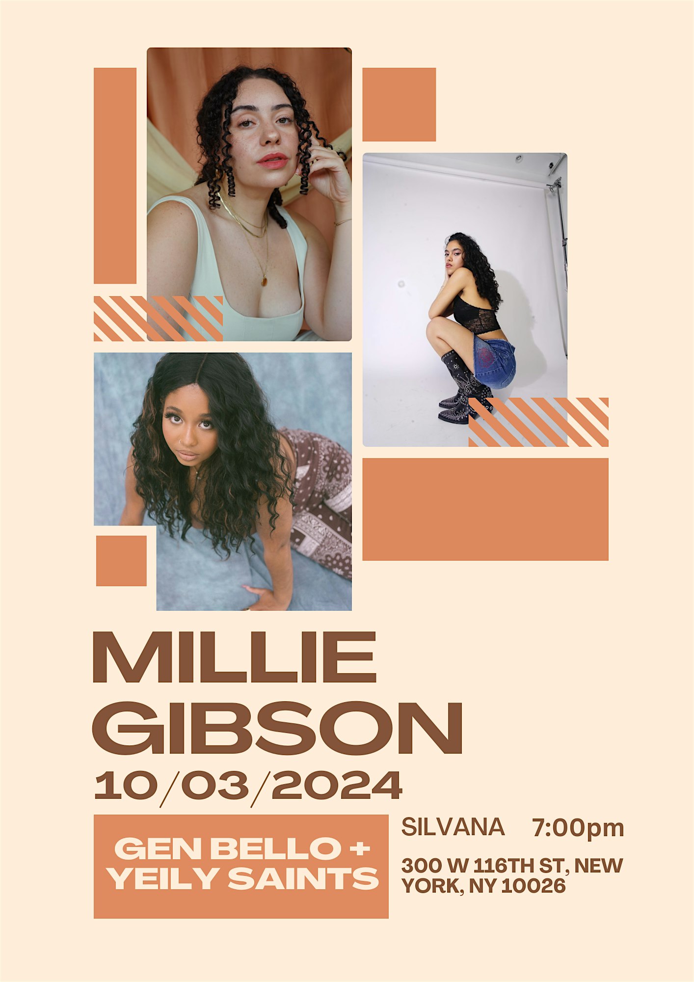 Millie Gibson, Yeily Saints + Gen Bello- Silvana – New York, NY