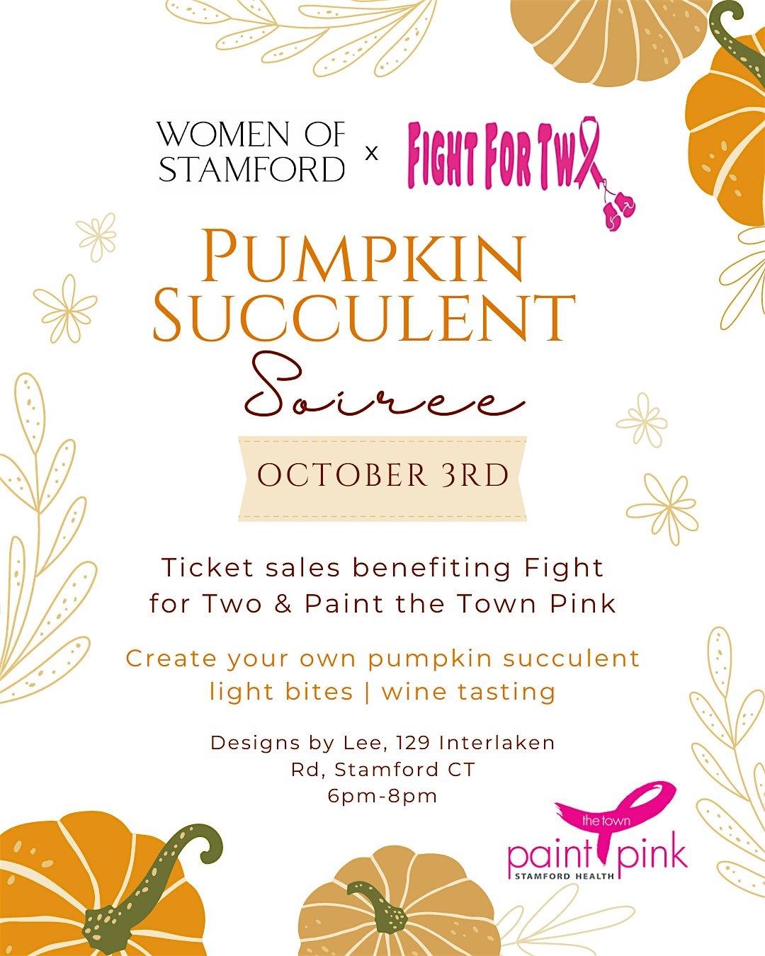 Paint the Town Pink: Pumpkin Succulent Soiree – Stamford, CT