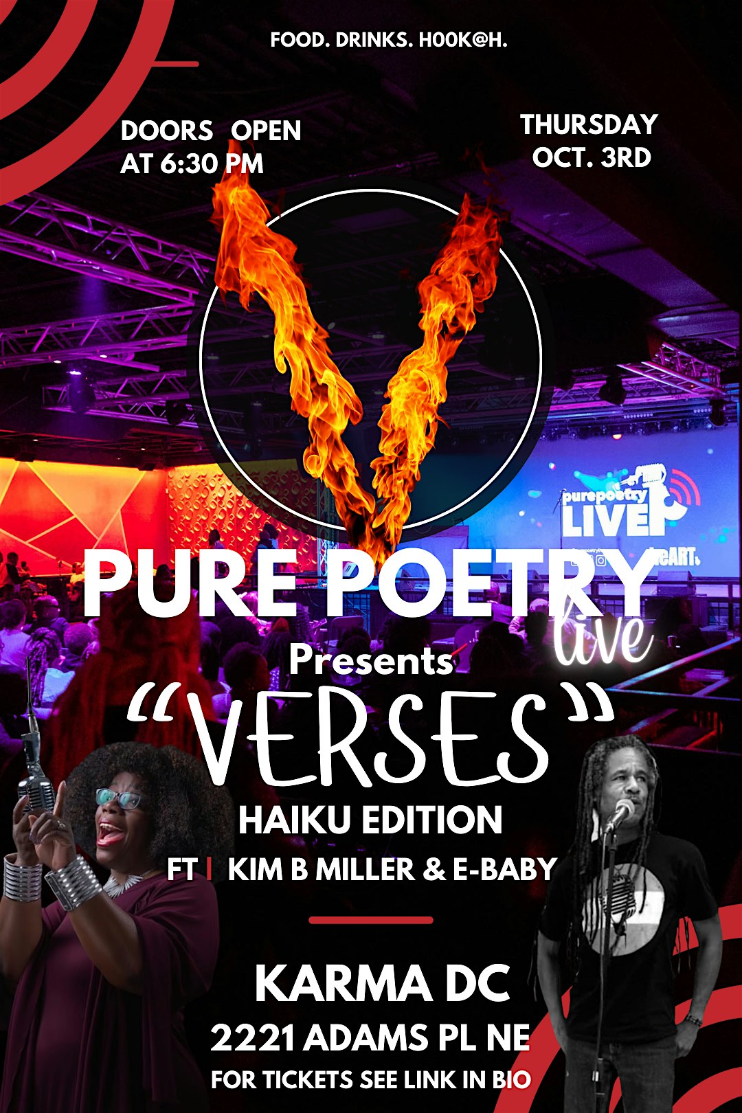 Pure Poetry Live presents “Verses” ft. Kim B Miller & E-Baby – Washington, DC