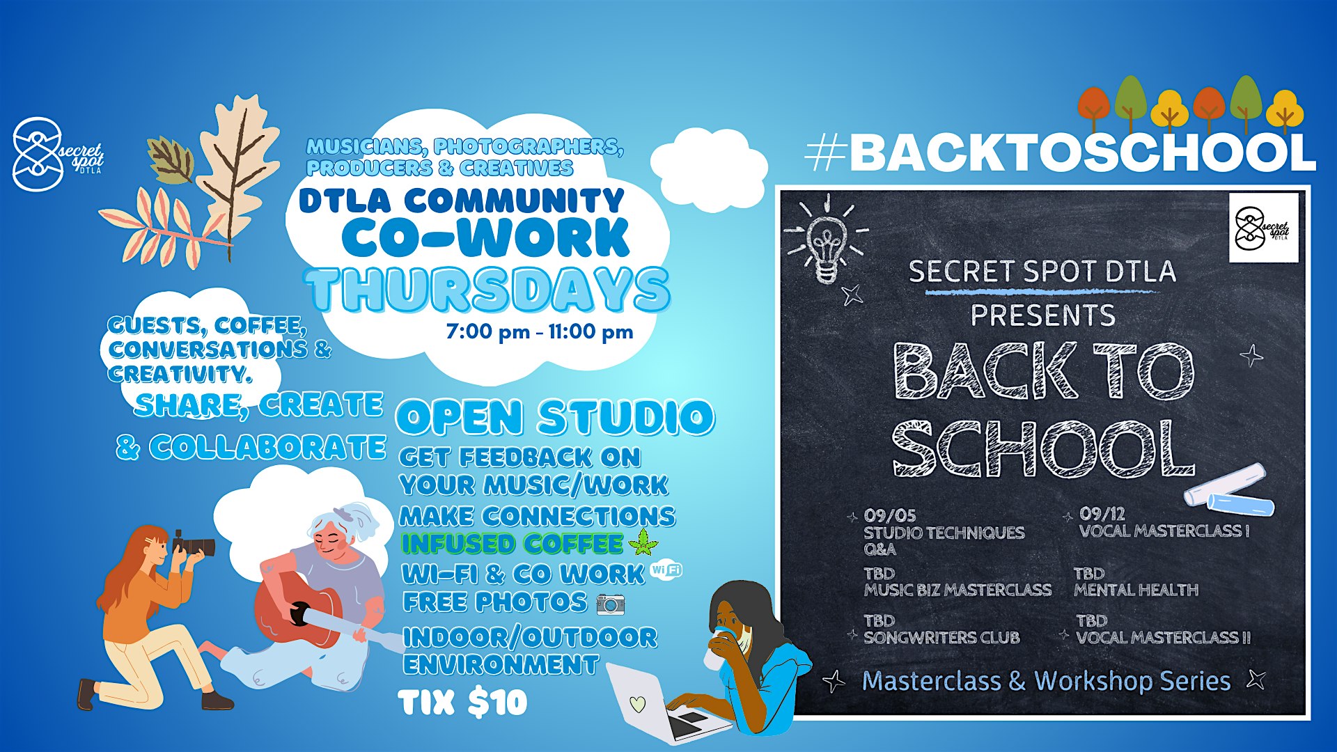 SECRET SPOT DTLA PRESENTS: OPEN STUDIO & CO-WORK THURSDAY’S – Los Angeles, CA