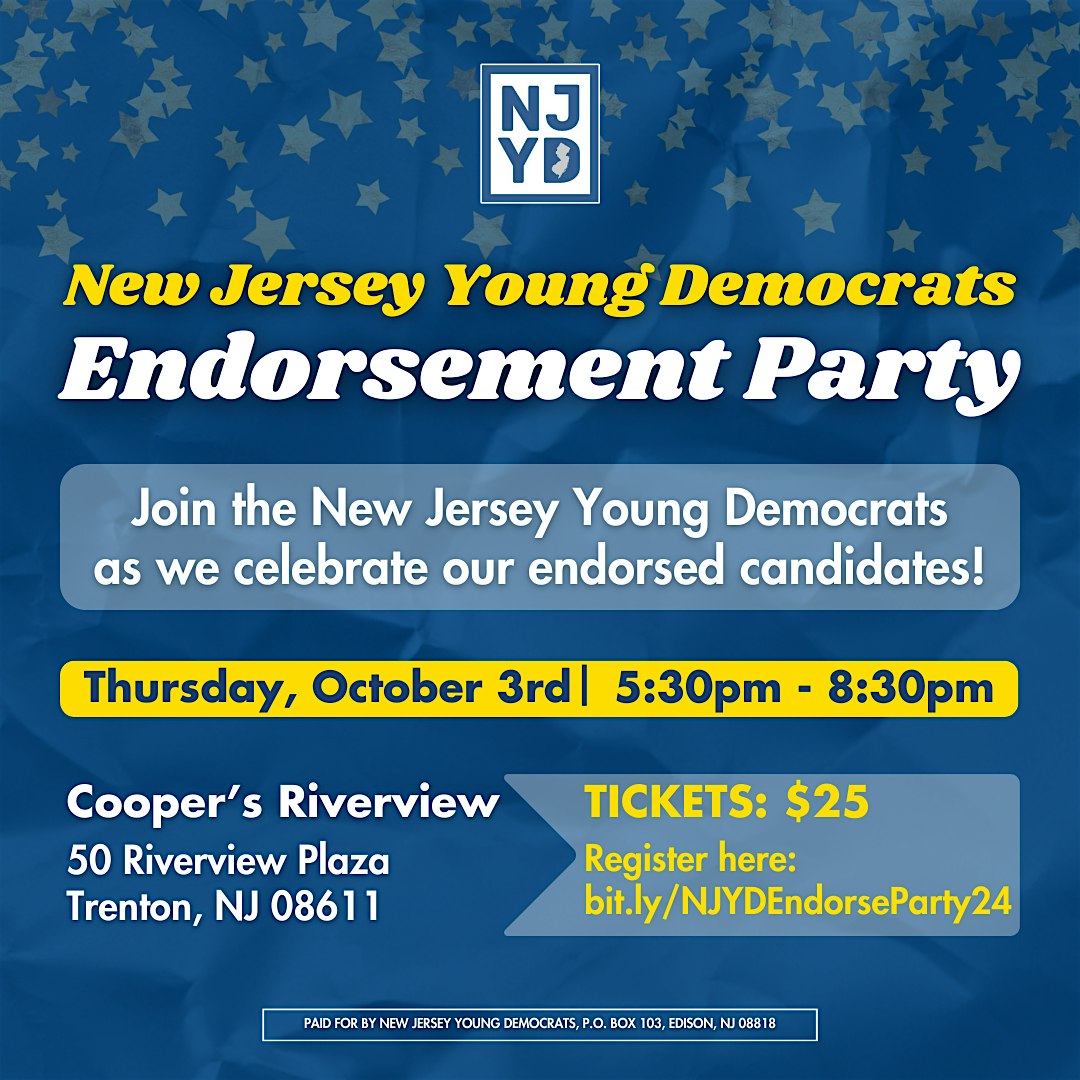 NJYD Endorsement Party – Trenton, NJ