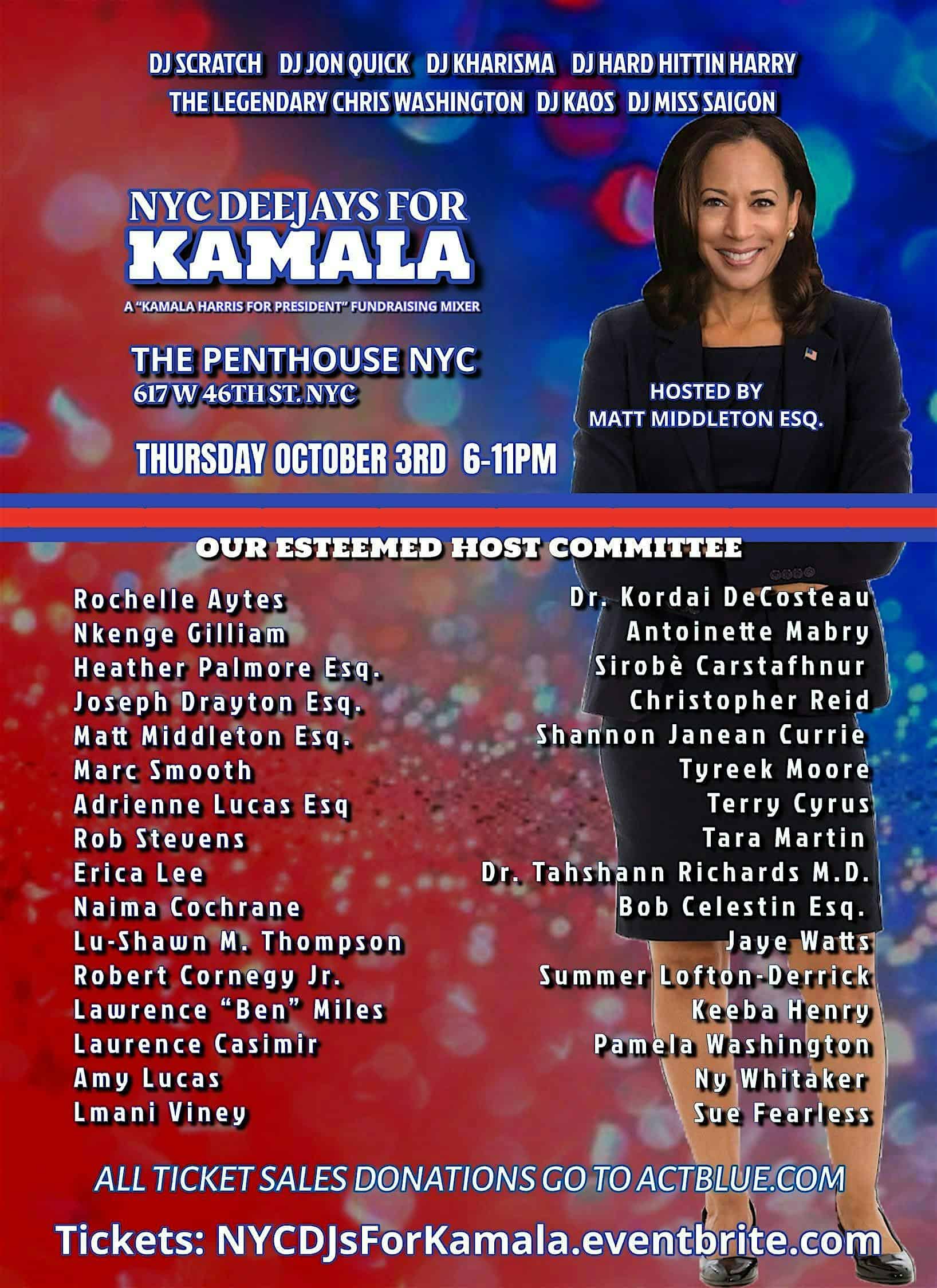 NYC DJs for Kamala – New York, NY