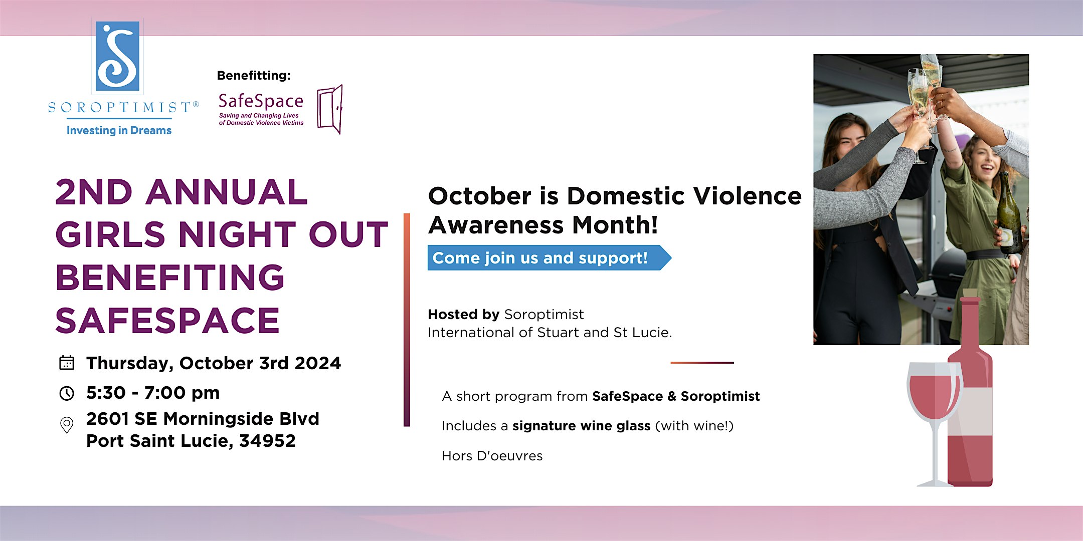 2ND ANNUAL GIRLS NIGHT OUT BENEFITTING SAFESPACE – Port St. Lucie, FL