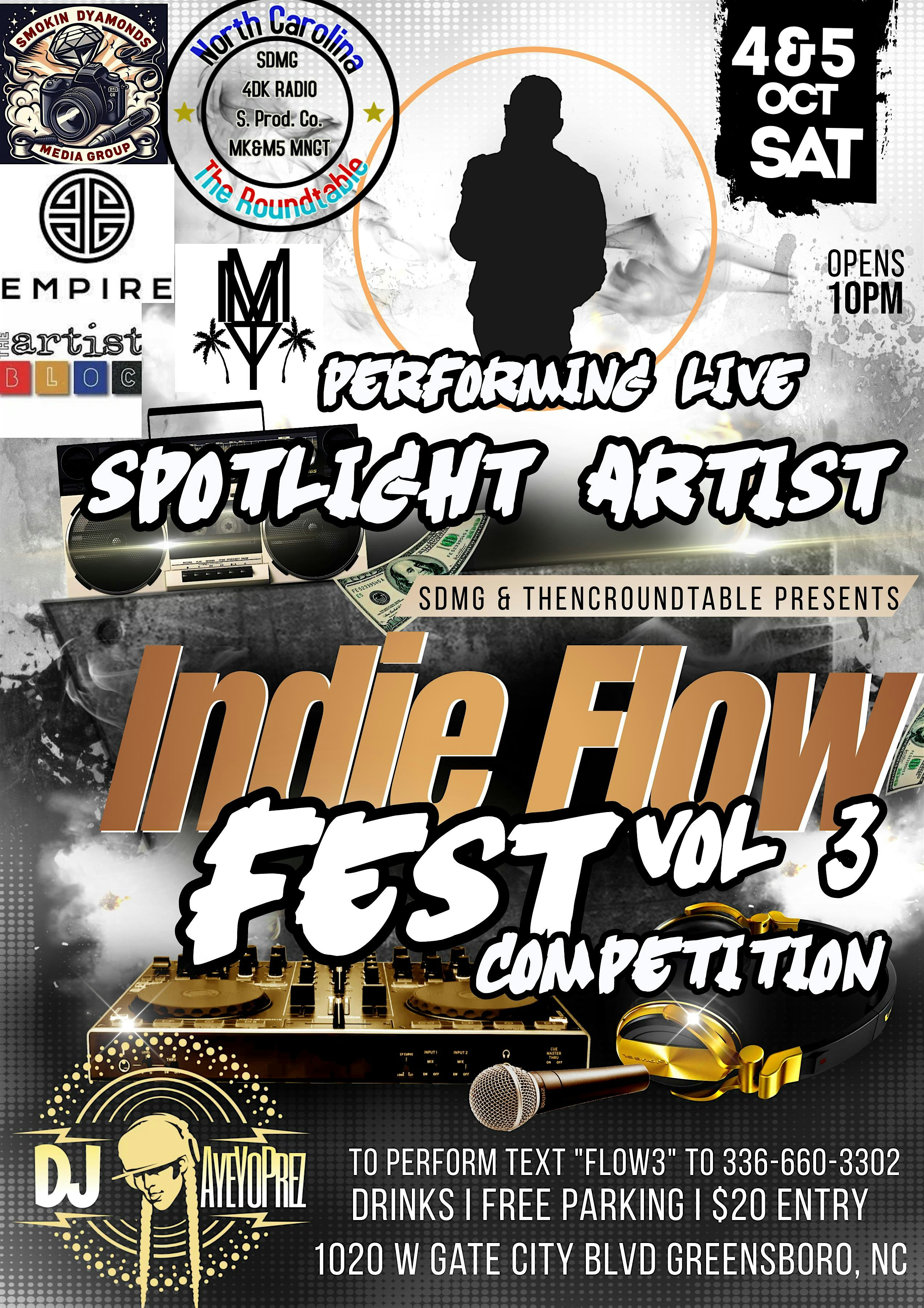 Indie Flow Fest Vol 3 Performance Competiton – Greensboro, NC