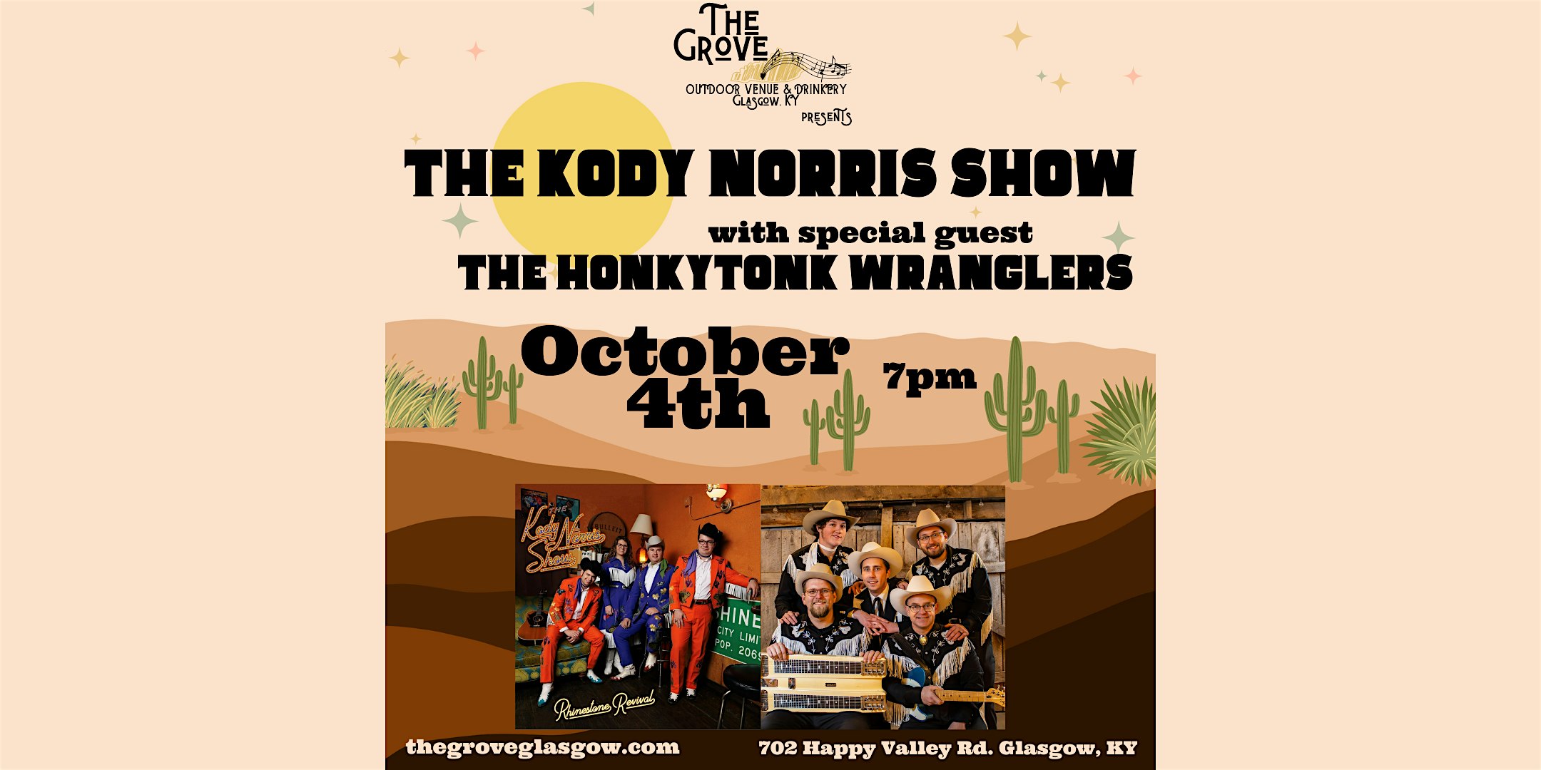 The Kody Norris Show with The Honkytonk Wranglers at The Grove – Glasgow, KY