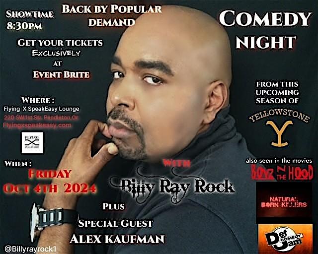 Billy Ray Rock Comedy Show – Pendleton, OR