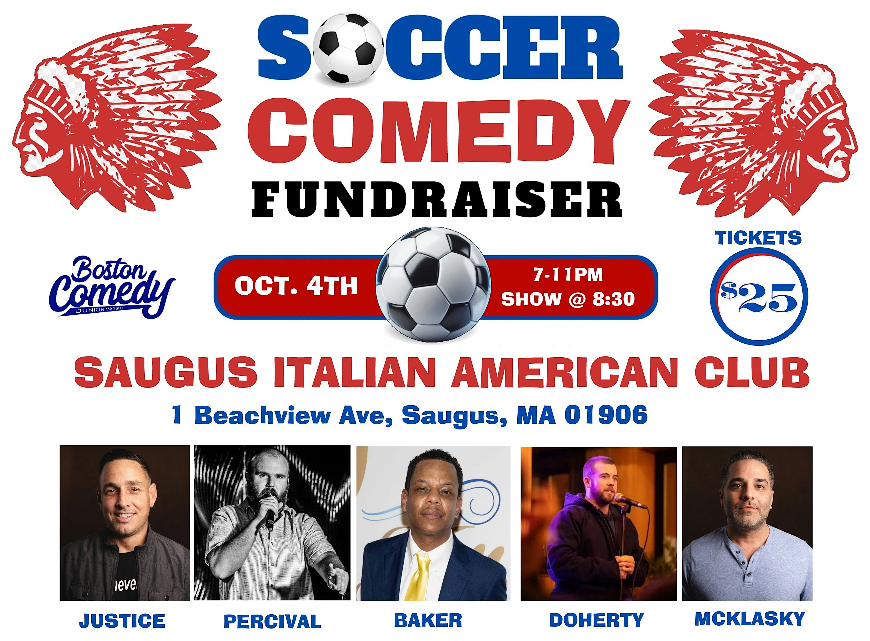 Saugus Girls Soccer Comedy Fundraiser – Saugus, MA