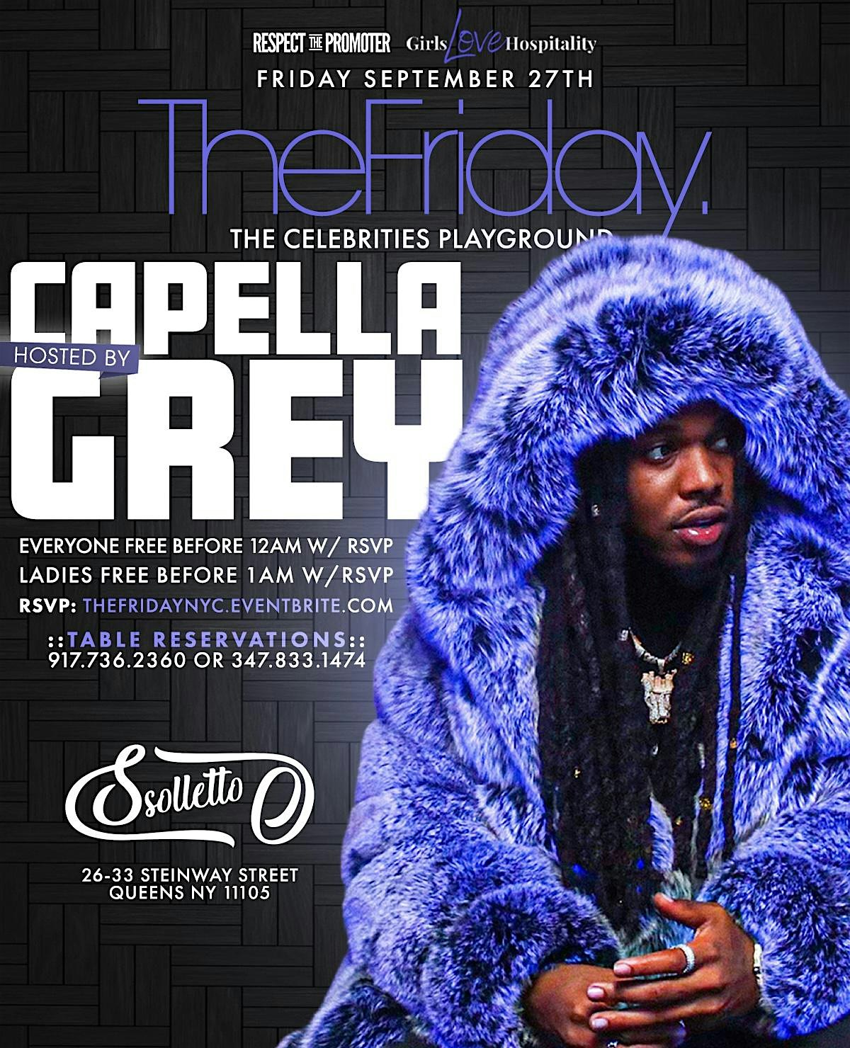 CAPELLA GREY & Friends Hosts SOLLETTO This Friday – Queens, NY