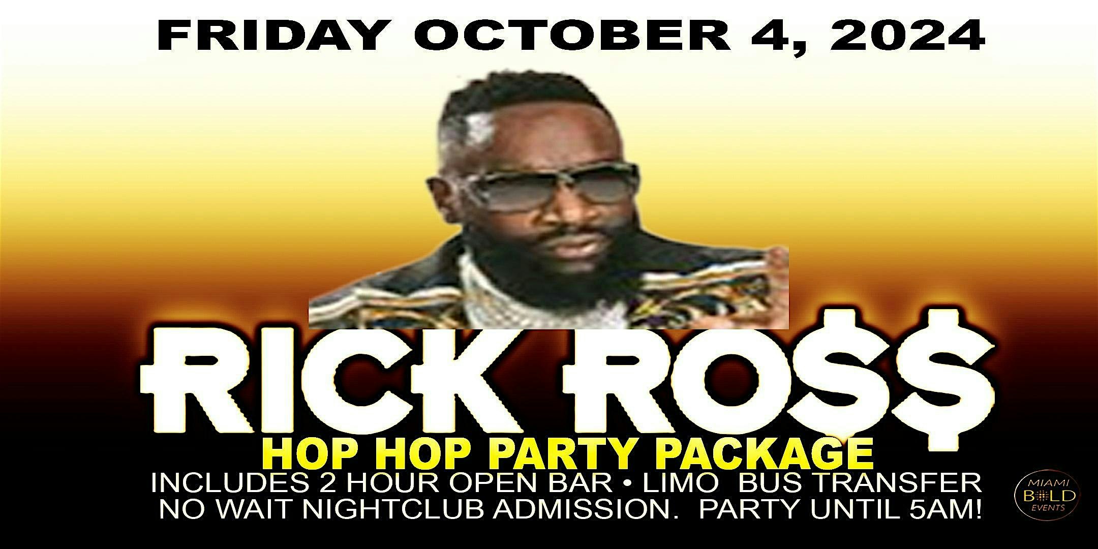 MIAMI – RICK ROSS – FRIDAY OCTOBER 4, 2024 — SOUTH BEACH HIP HOP TOUR – Miami Beach, FL