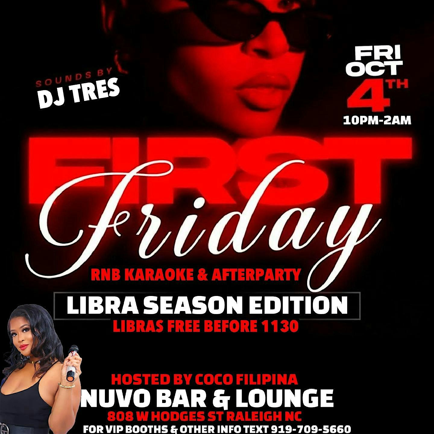 First Fridays | RNB Karaoke : Libra Edition – Raleigh, NC