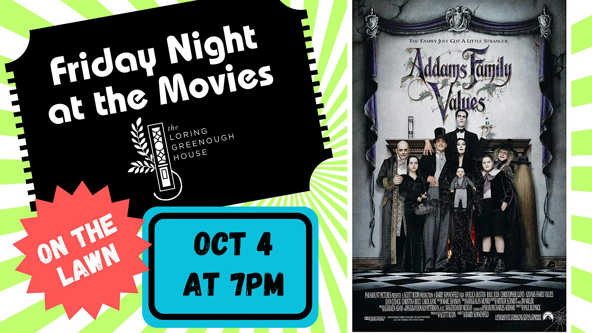 Addams Family Values – Friday Night at the Movies – Boston, MA