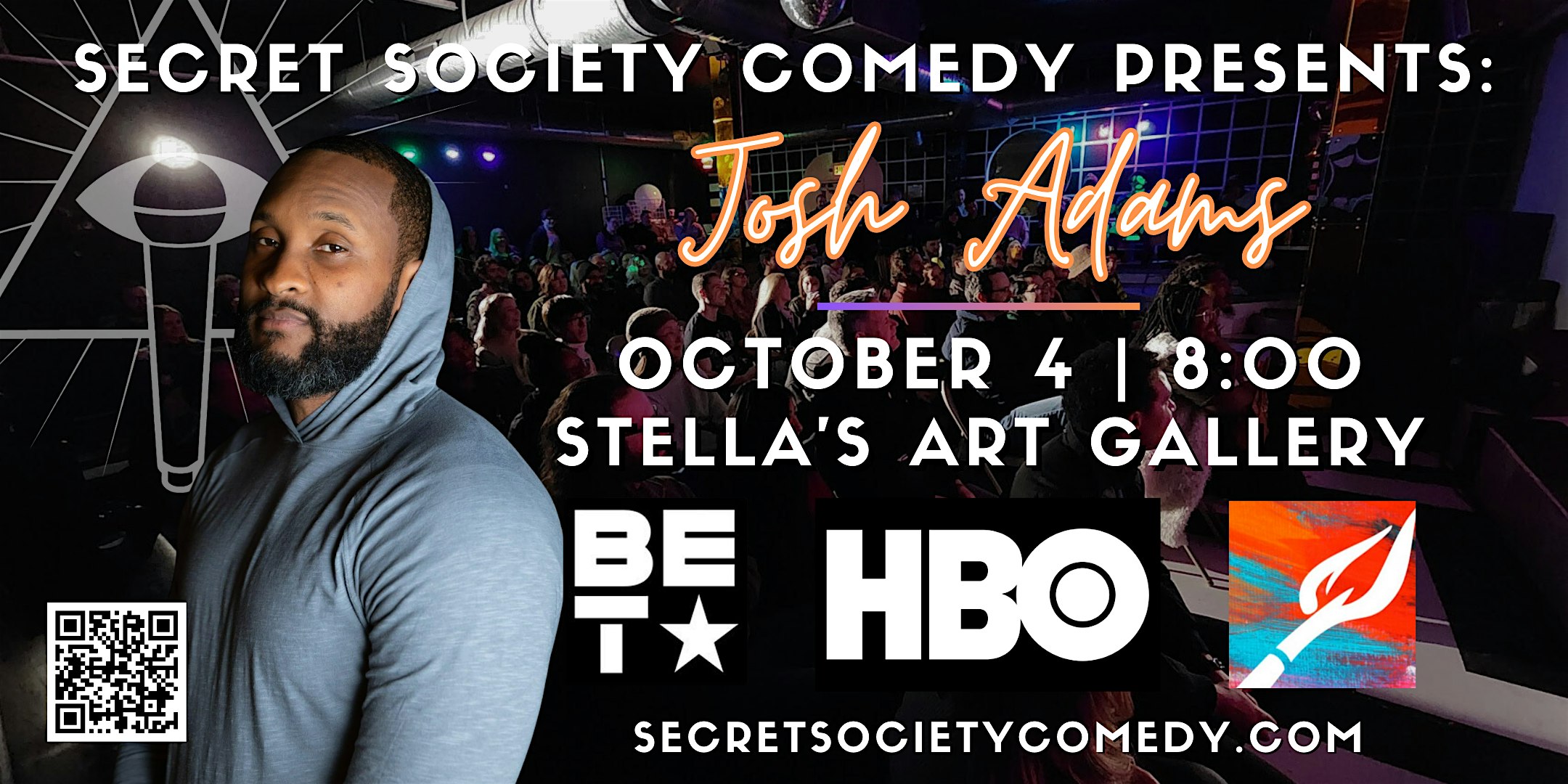 Josh Adams | Secret Society Comedy @ Stella’s Art Gallery – Willoughby, OH