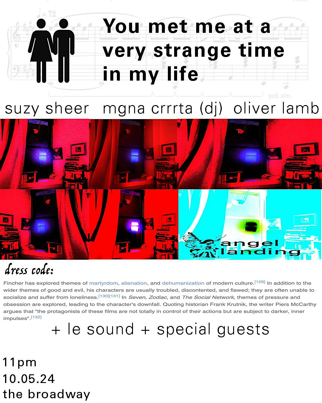 Suzy Sheer, Mgna Crrrta (DJ), Oliver Lamb + Le Sound – Brooklyn, NY