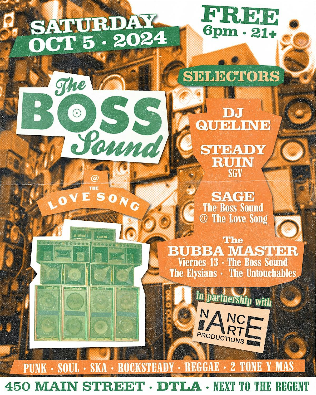 The Boss Sound @ The Love Song Bar • Free • 21+ – Los Angeles, CA