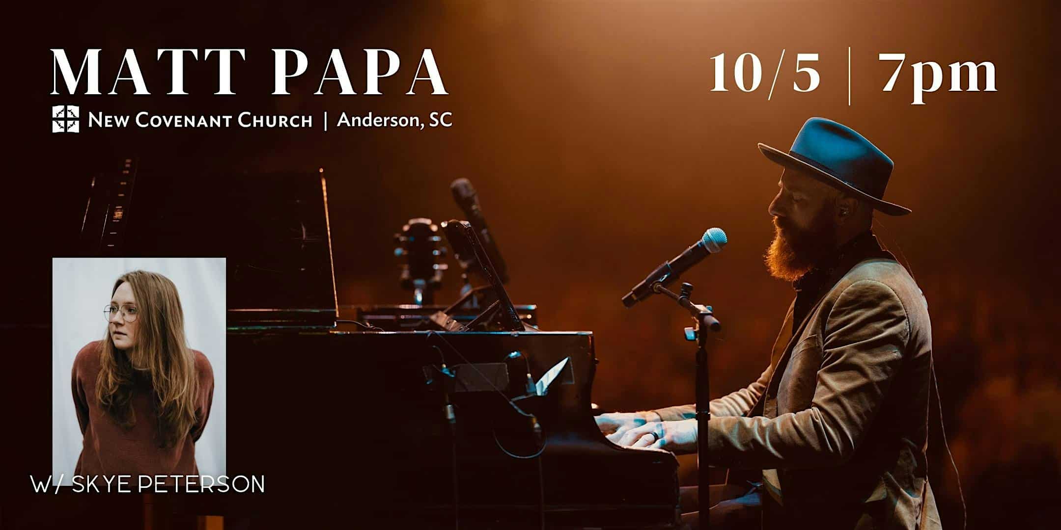 Matt Papa in Concert (w/ Skye Peterson) – Anderson, SC