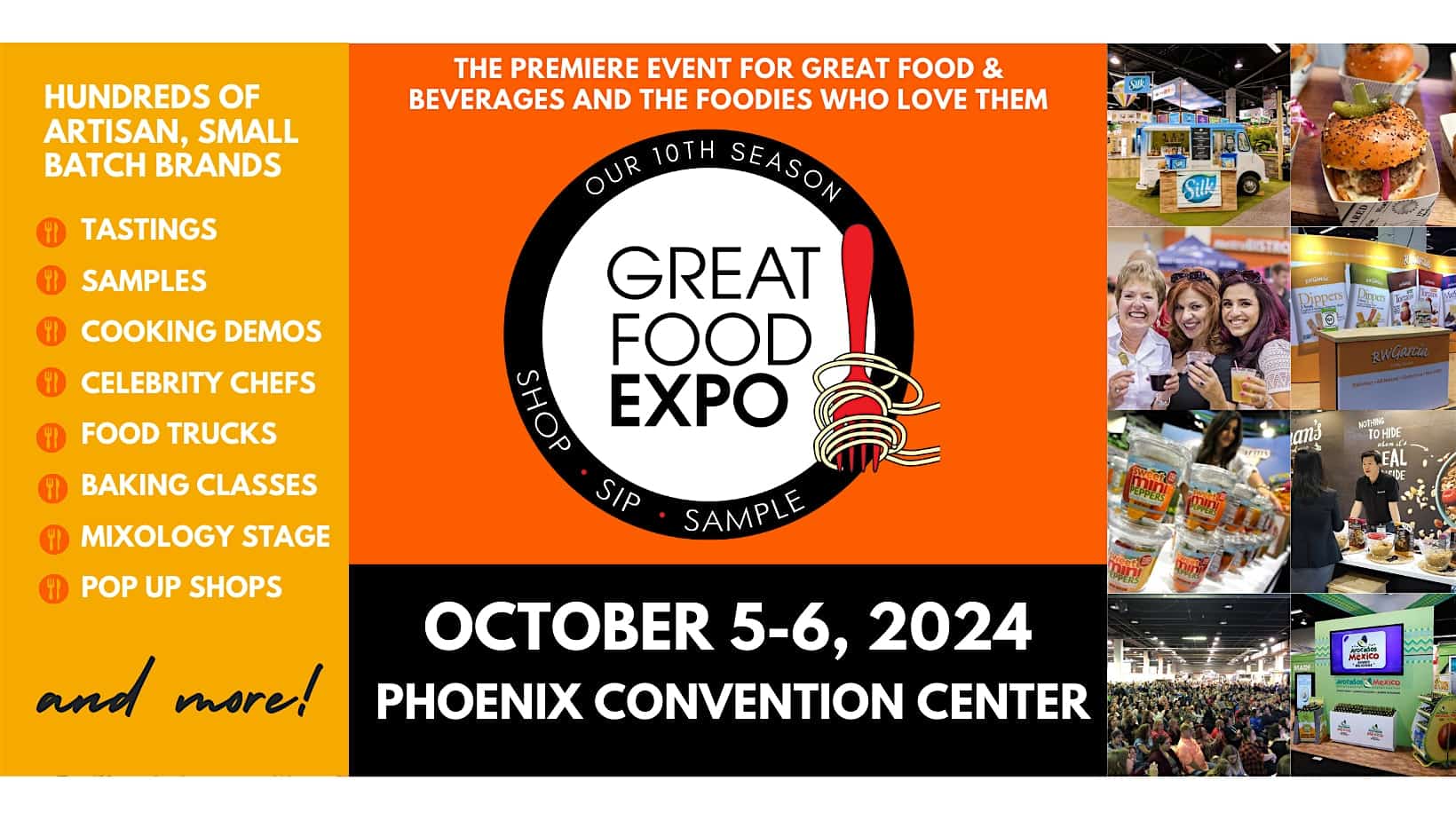 Great Food Expo, Shop Sip Sample Oct 5-6 Phoenix Conv Center – Phoenix, AZ