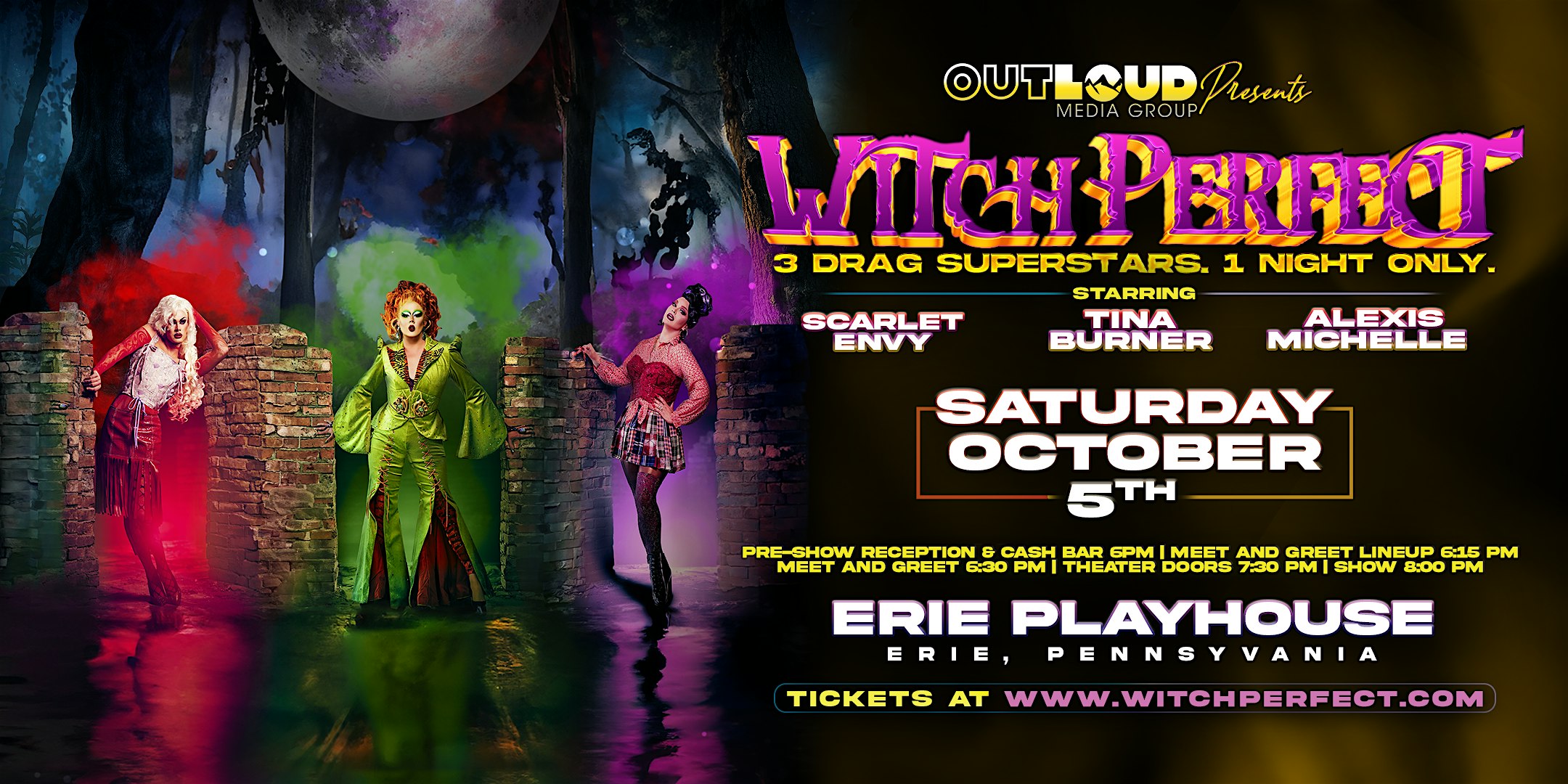 Witch Perfect starring Tina Burner, Alexis Michelle and Scarlet Envy – Erie – Erie, PA