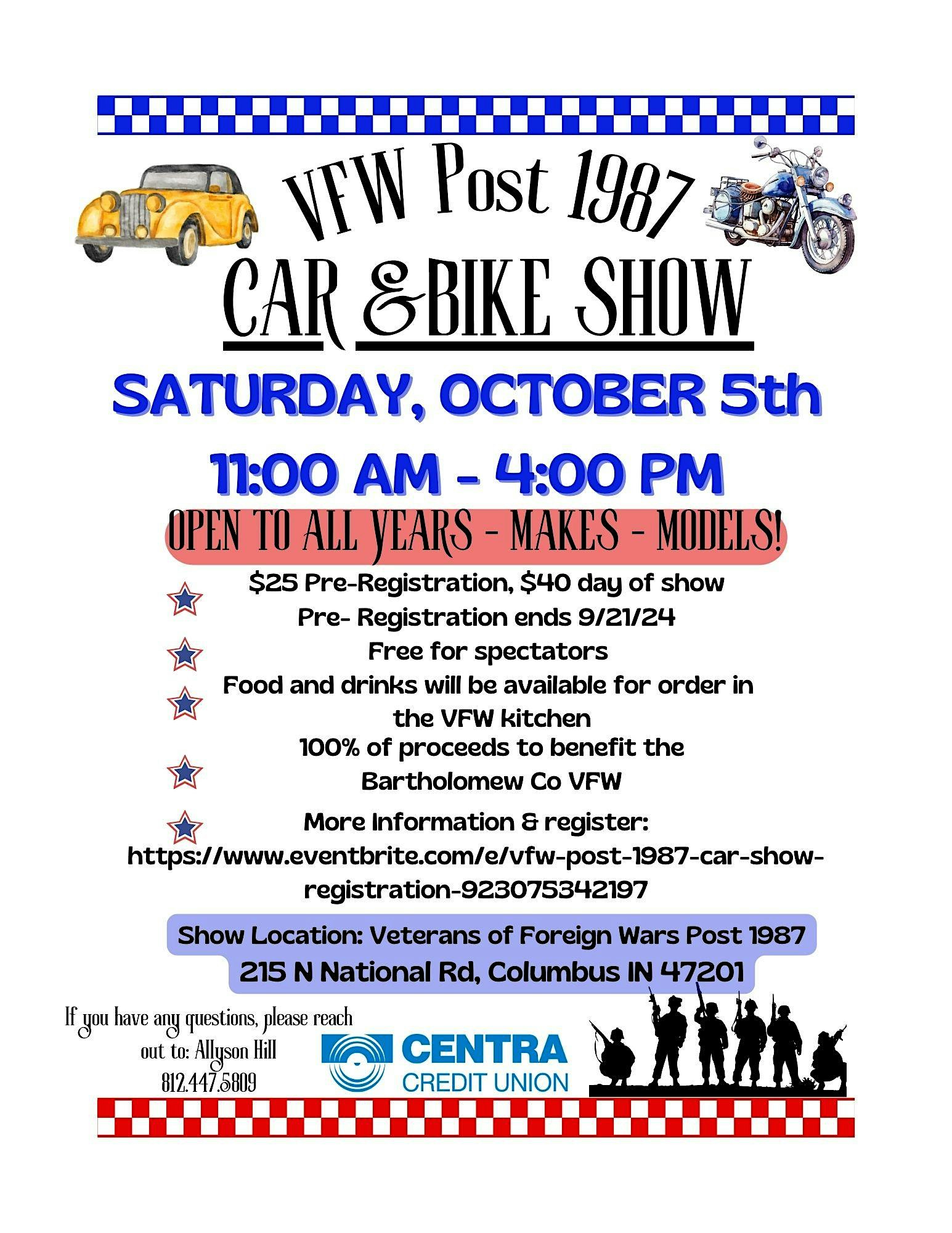 VFW Post 1987 Car Show – Columbus, IN