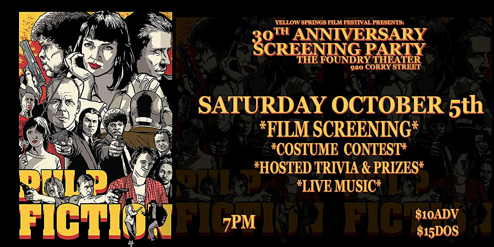 Film Screening: 30th Anniversary of Pulp Fiction – Yellow Springs, OH