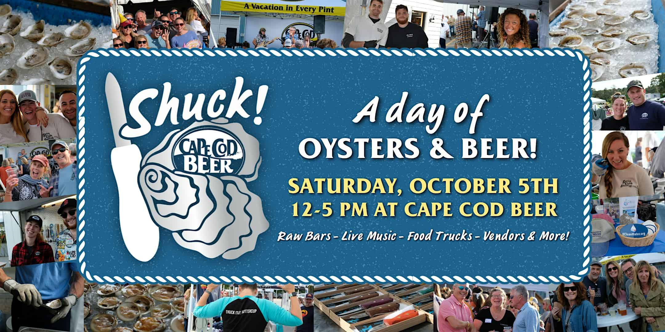 Cape Cod Beer’s Oyster Fest: Shuck! A Day of Oysters and Beer! – Barnstable, MA