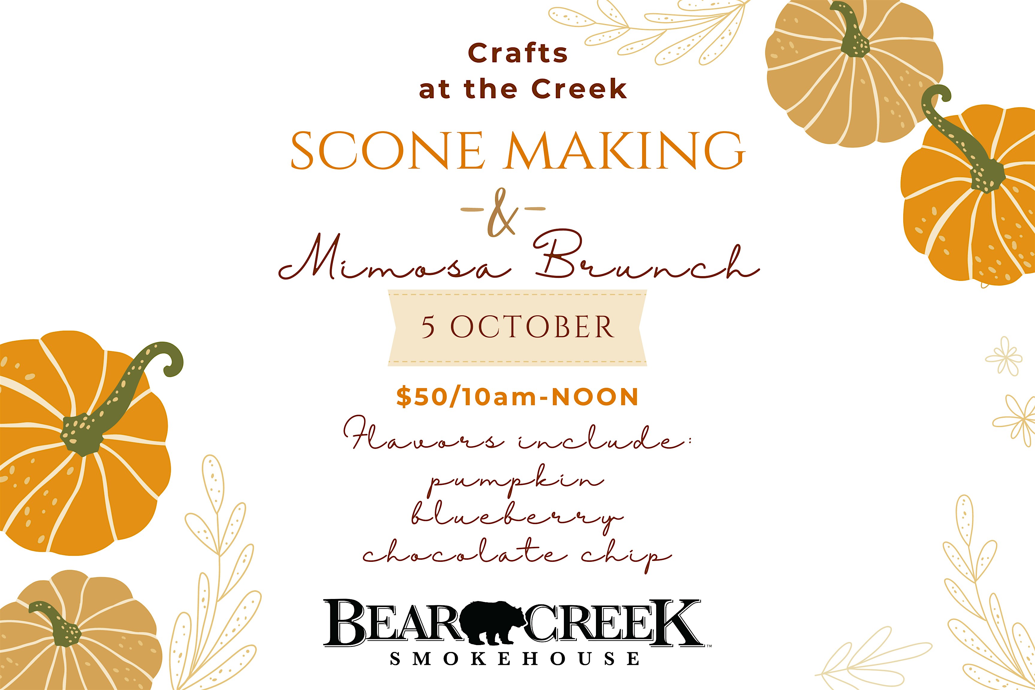 Crafts at the Creek scone & mimosa brunch – Marshall, TX