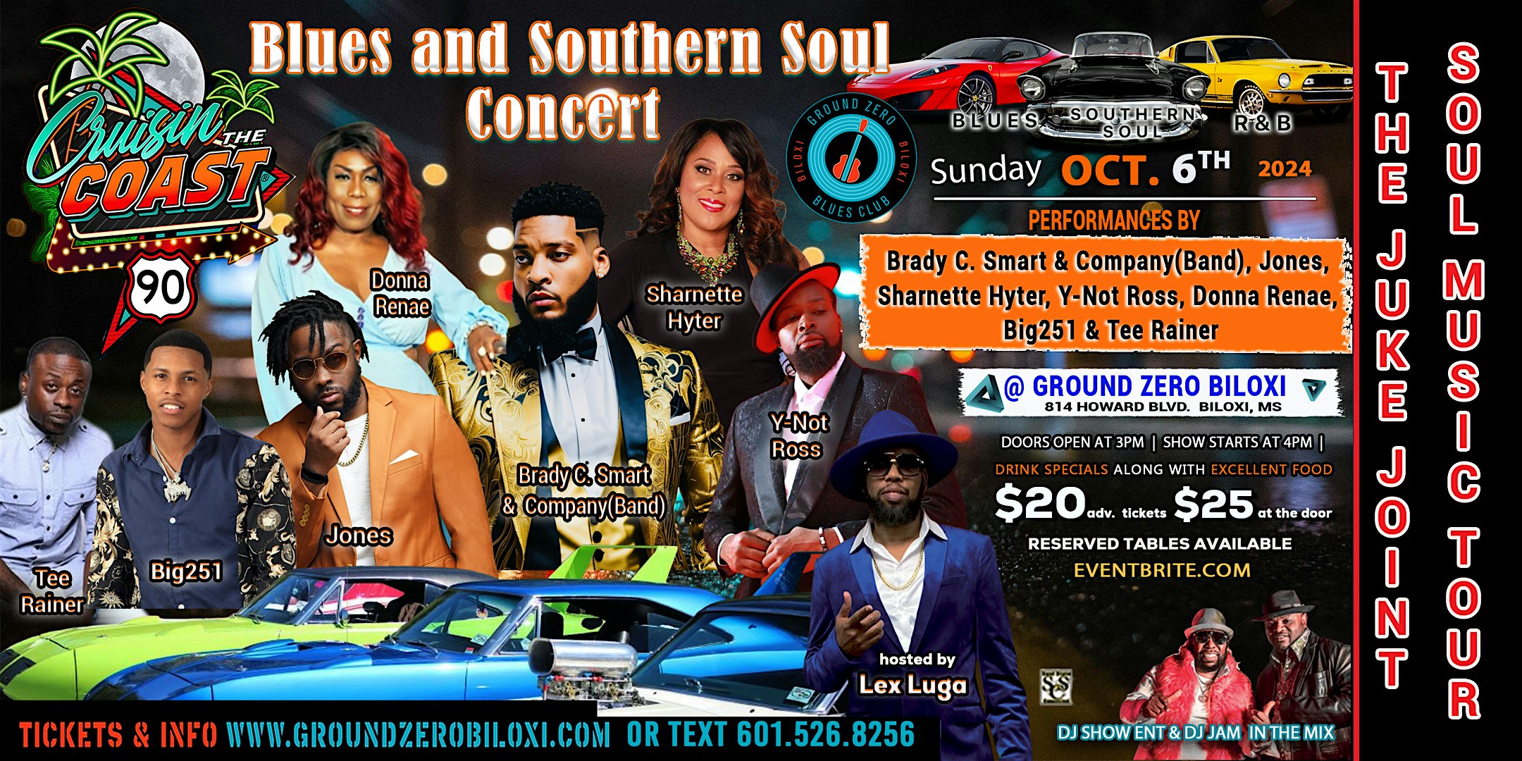 Bluesin The Coast Blues & Southern Soul Concert at Ground Zero Biloxi Blues – Biloxi, MS