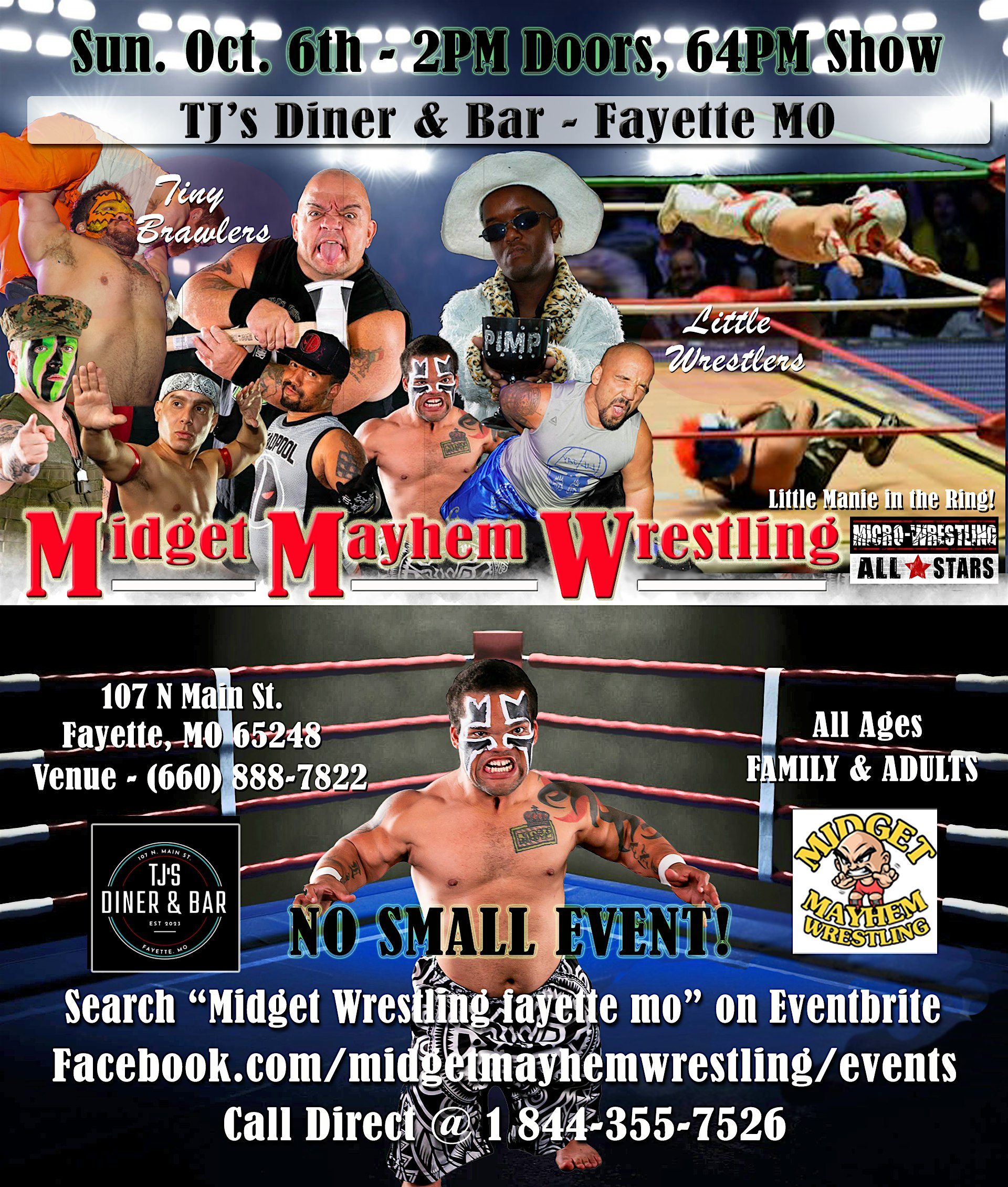 Midget Mayhem Wrestling Goes Wild! Fayette MO (All-Ages) – Fayette, MO