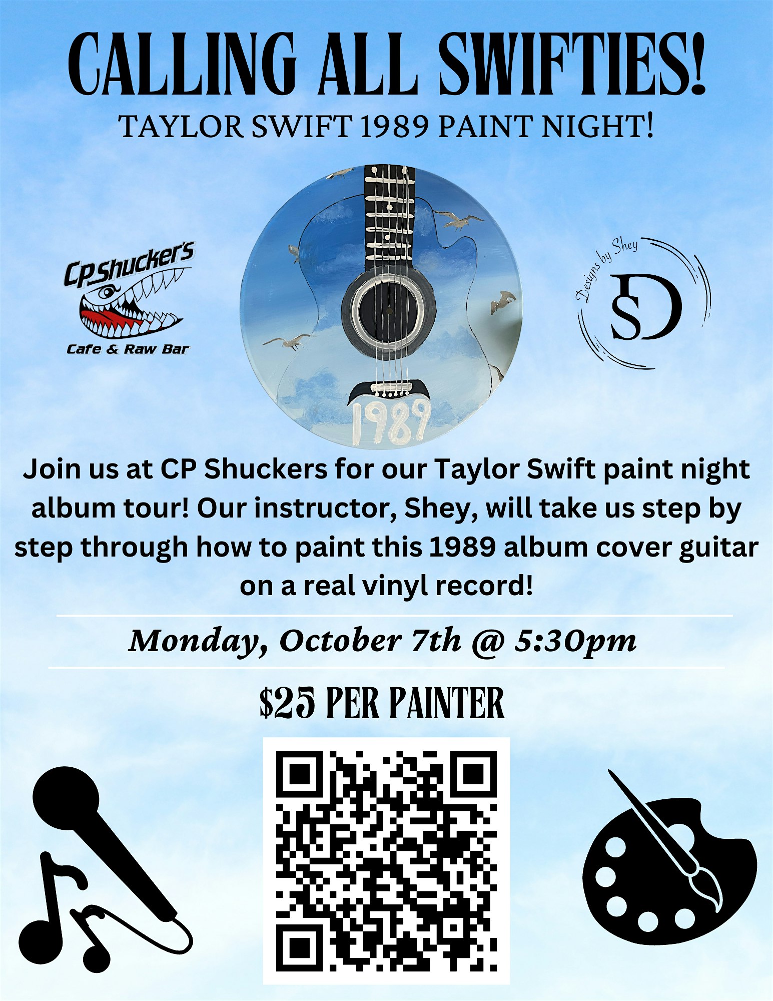 Taylor Swift Paint Night at CP Shuckers VB – Virginia Beach, VA