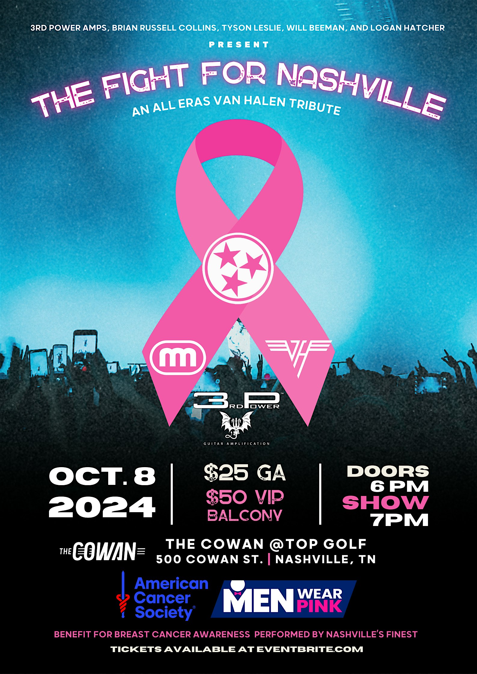 The Fight For Nashville: An All Eras Van Halen Tribute Breast Cancer Show – Nashville, TN