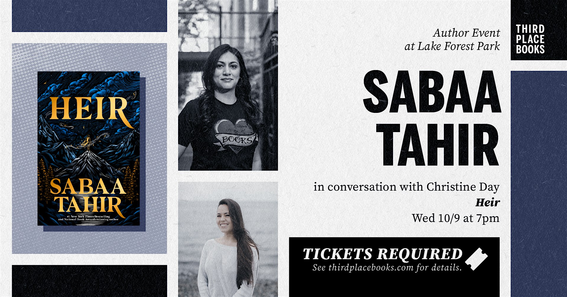 Sabaa Tahir with Christine Day — ‘Heir’ – Lake Forest Park, WA