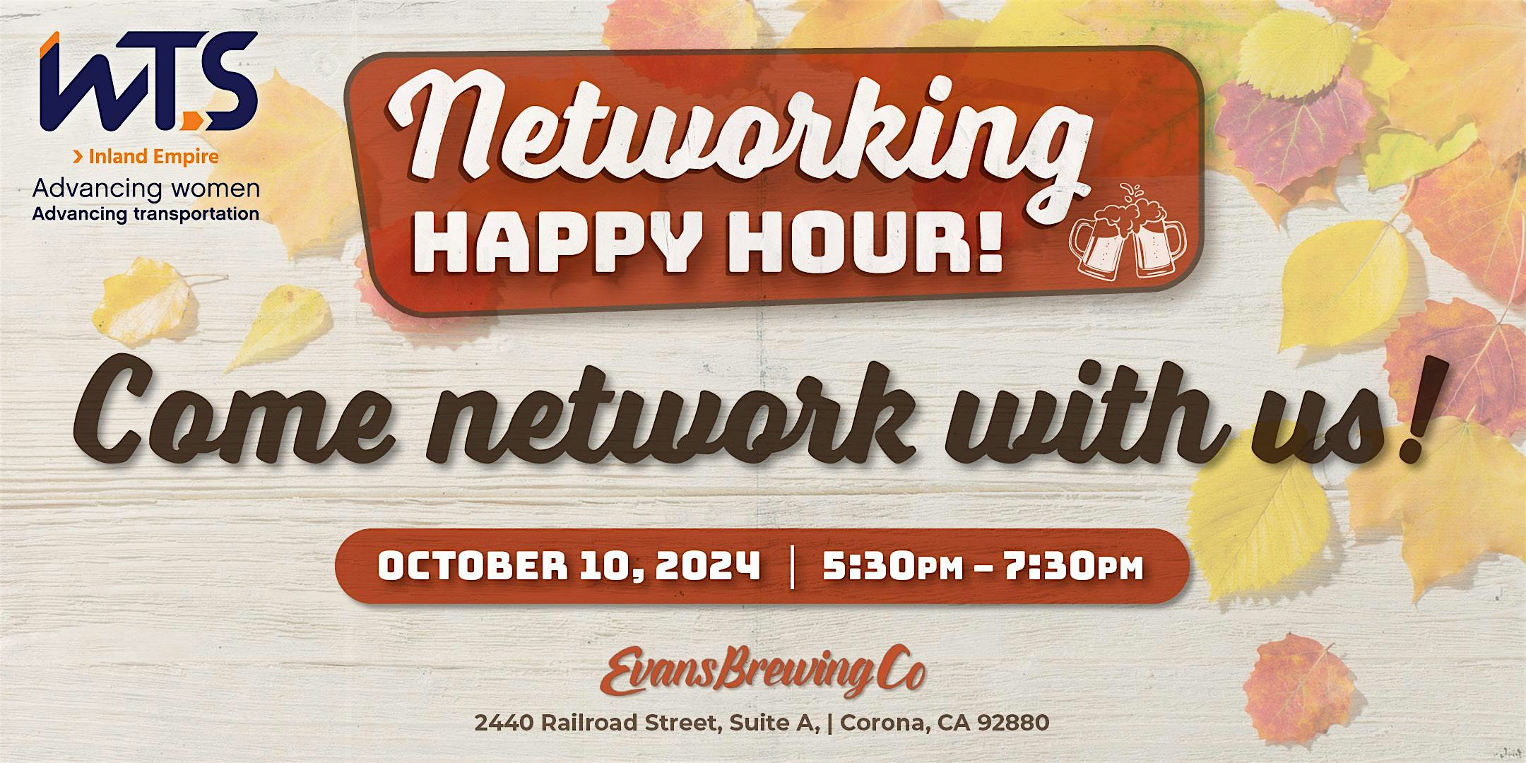 WTS-IE Fall Networking Happy Hour – Corona, CA