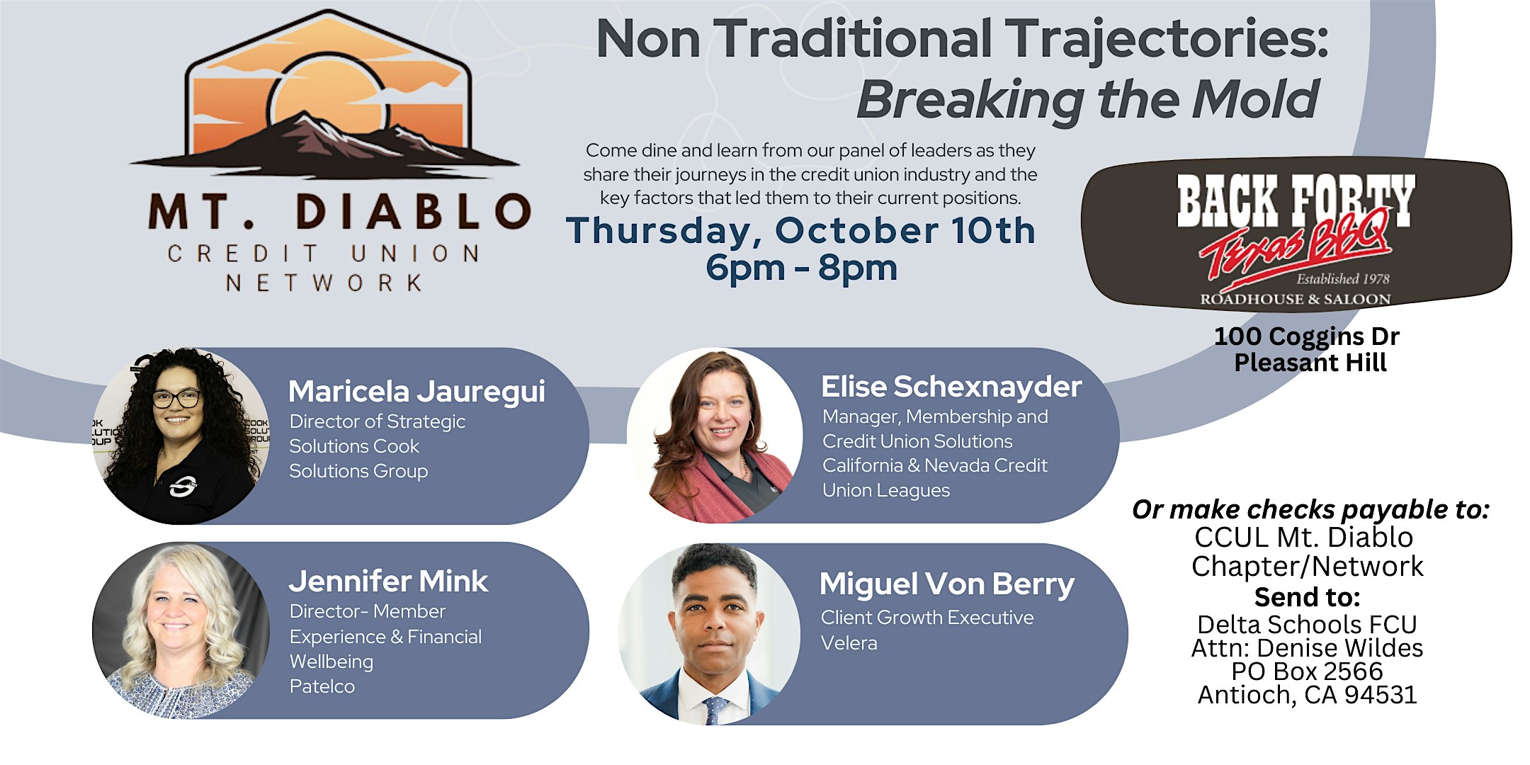 Non Traditional Trajectories: Breaking the Mold – Pleasant Hill, CA