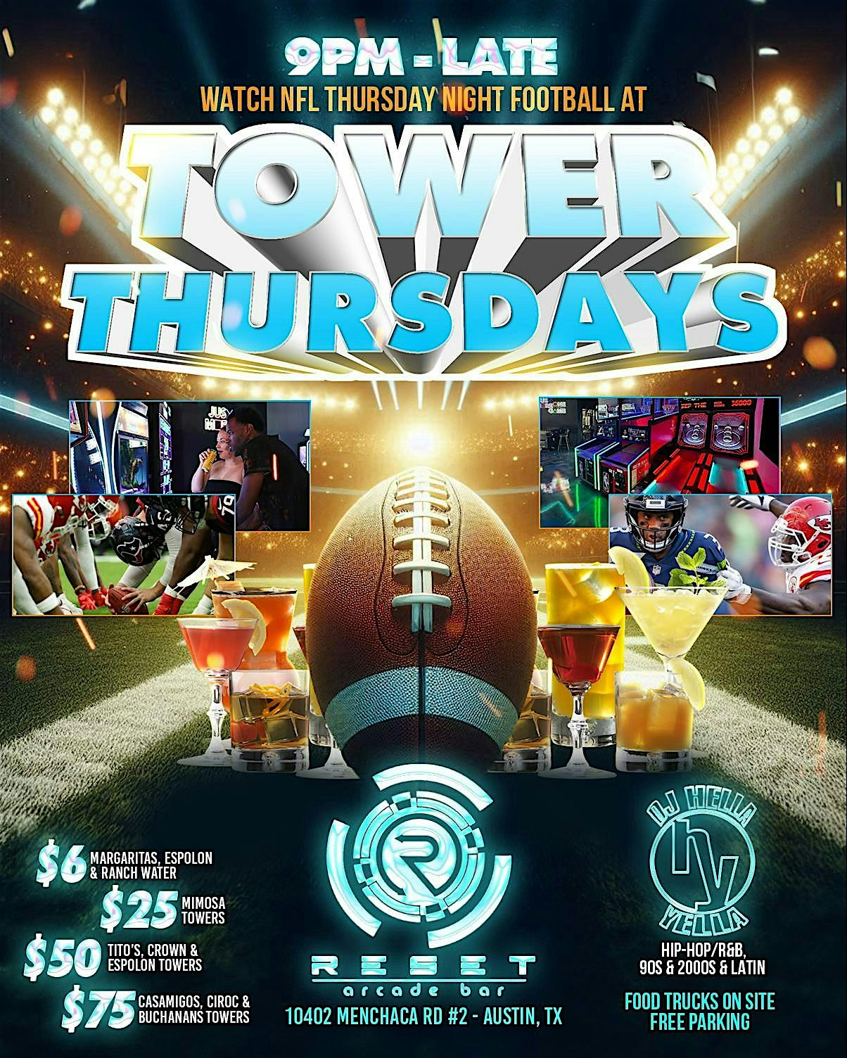 Tower Thursday at Reset Arcade Bar | No Cover – Austin, TX