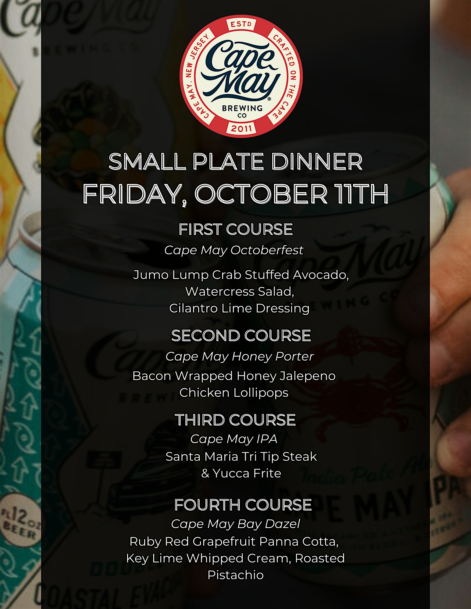 Cape May Brewing Co Dinner Pairing – Cape May, NJ