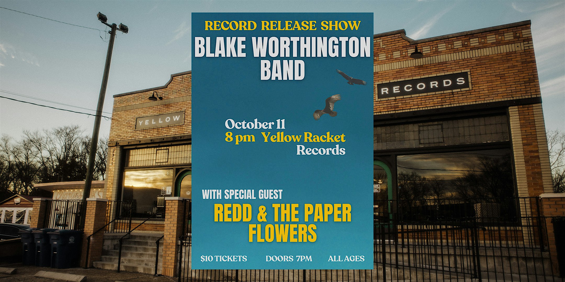 Blake Worthington Record Release Show, feat. Redd & The Paper Flowers! – Chattanooga, TN