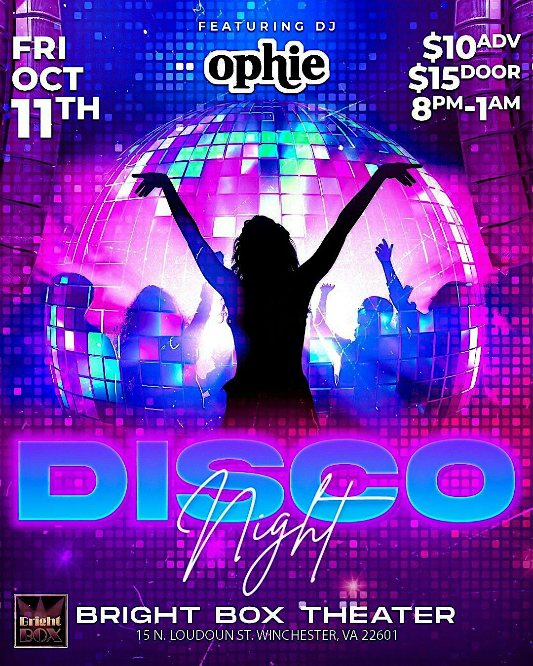 Disco Night ft. DJ OPHIE – Winchester, VA