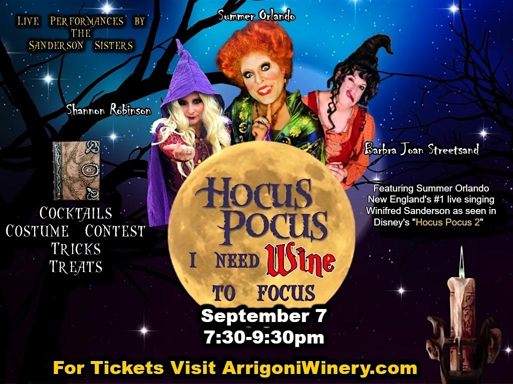 Hocus Pocus: Sanderson Sisters Drag Show & Live Music Event – Portland, CT