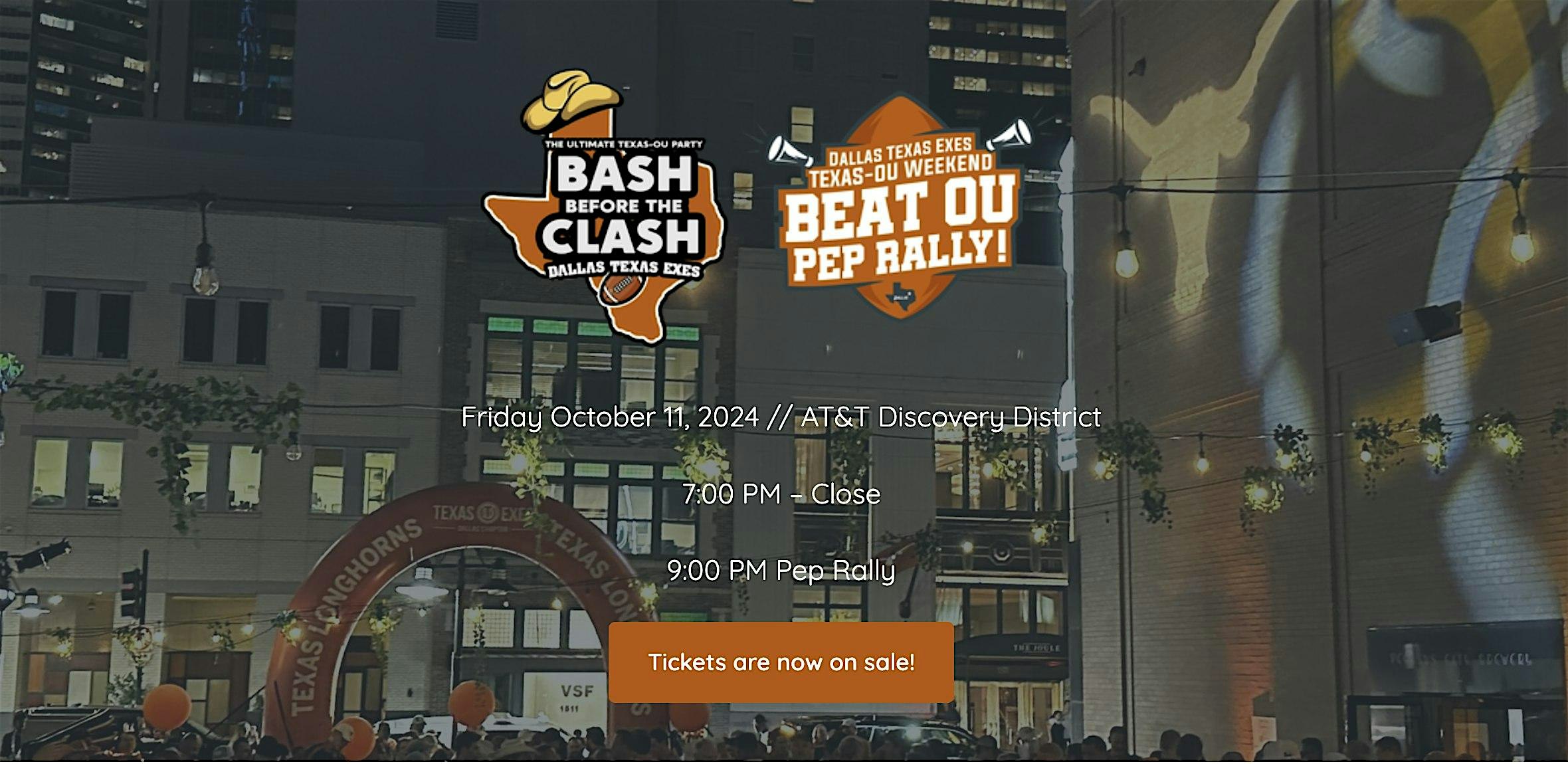 Bash Before the Clash and Beat OU! Pep Rally – Dallas, TX