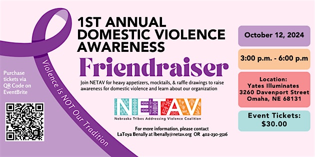 NETAV 1st Annual Domestic Violence Awareness Friendraiser – Omaha, NE