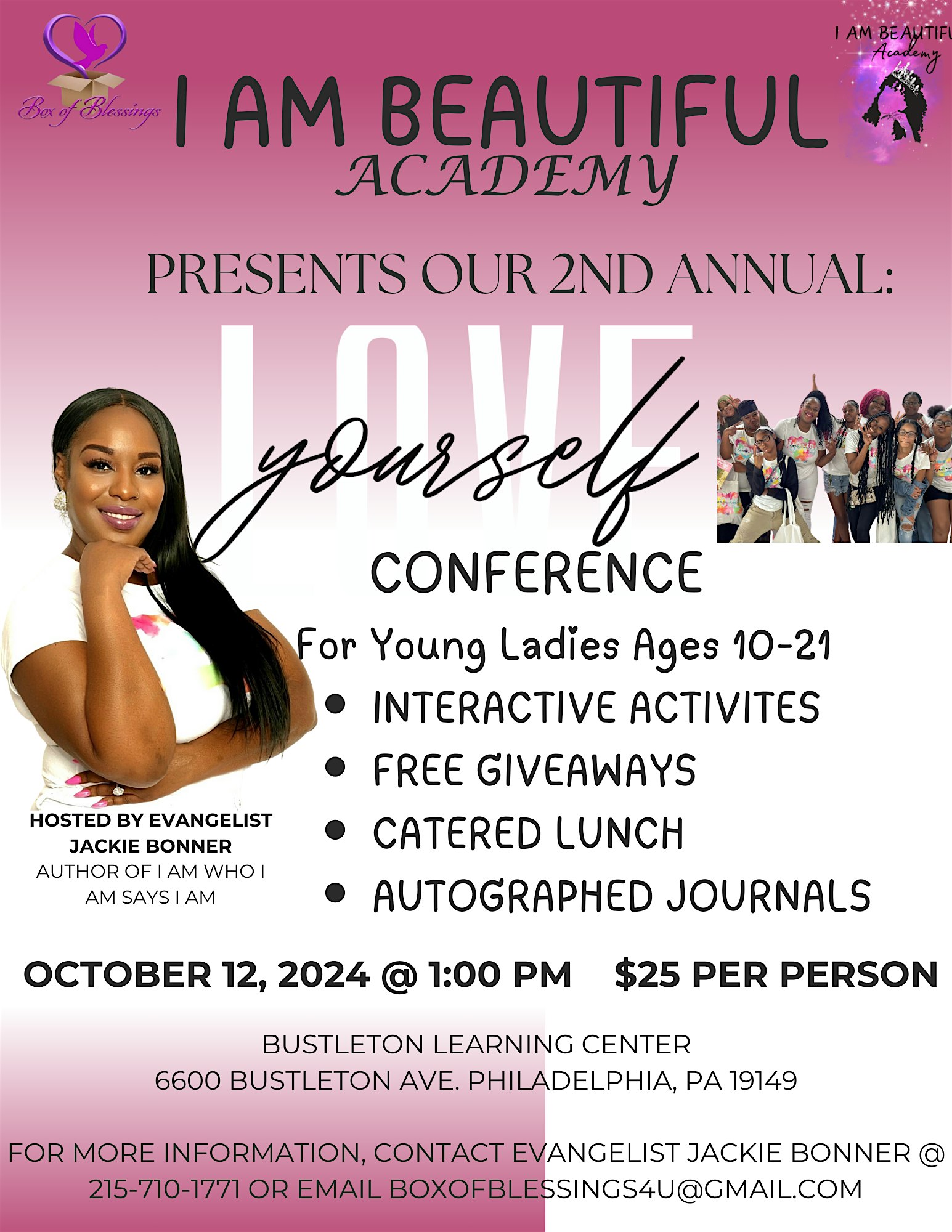 2nd ANNUAL LOVE YOURSELF CONFERENCE – Philadelphia, PA